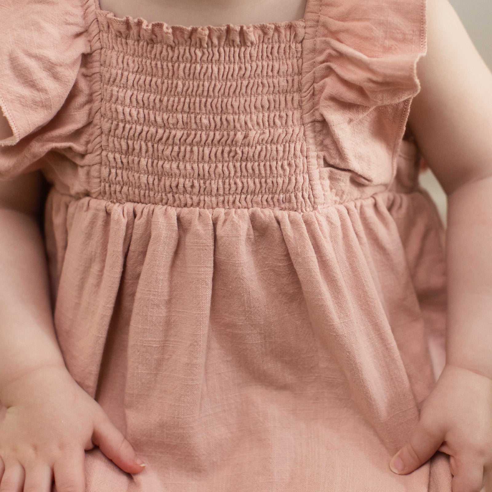 Product Image 1 of Check Gauze Organic Pink Dress