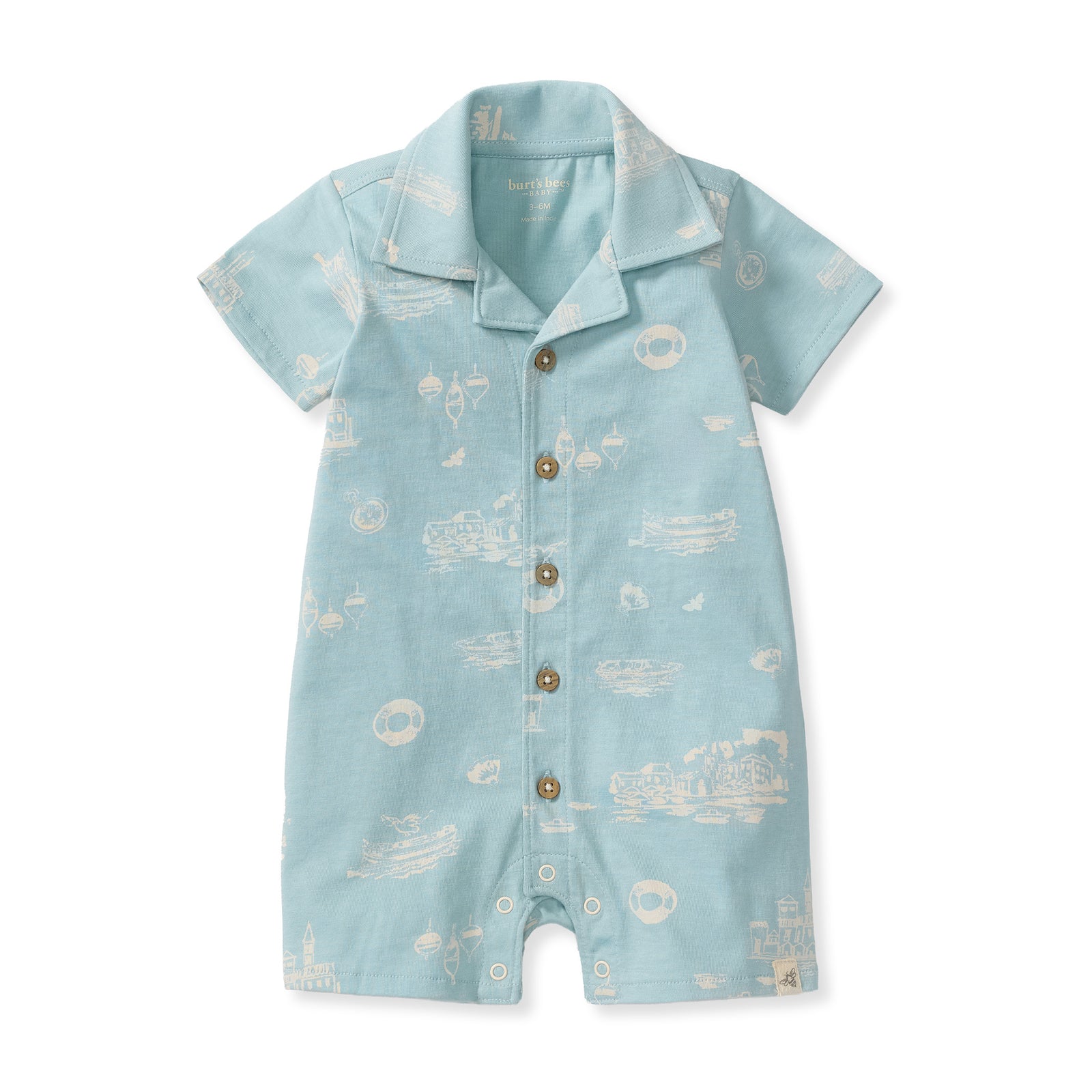 Port Town Organic Baby Boy Romper