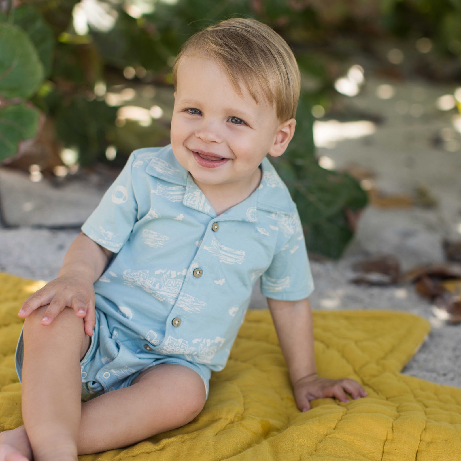 Product Image 1 of Port Town Organic Baby Boy Romper