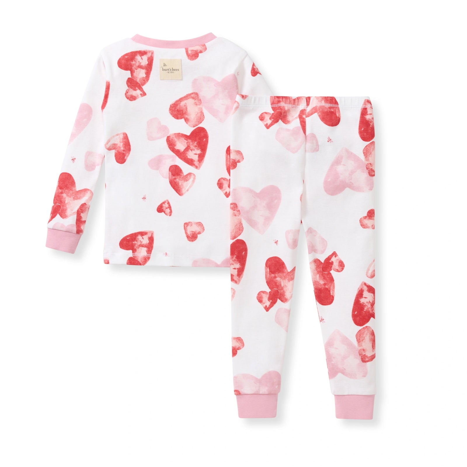 I Heart You Organic Cotton Two-Piece Pajamas Back