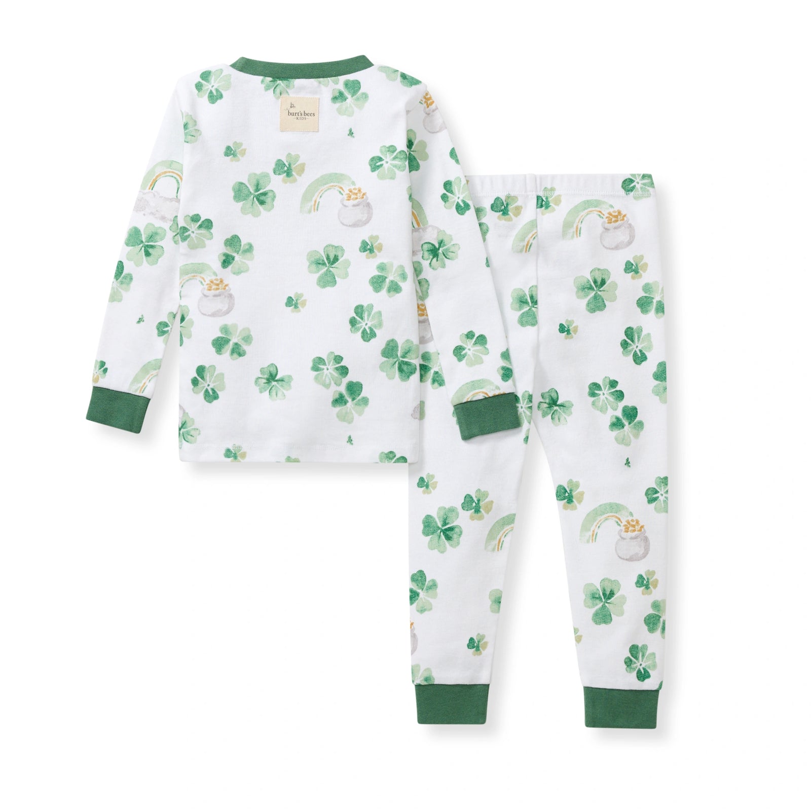 Happy Go Lucky Organic Cotton Two-Piece Pajamas Back