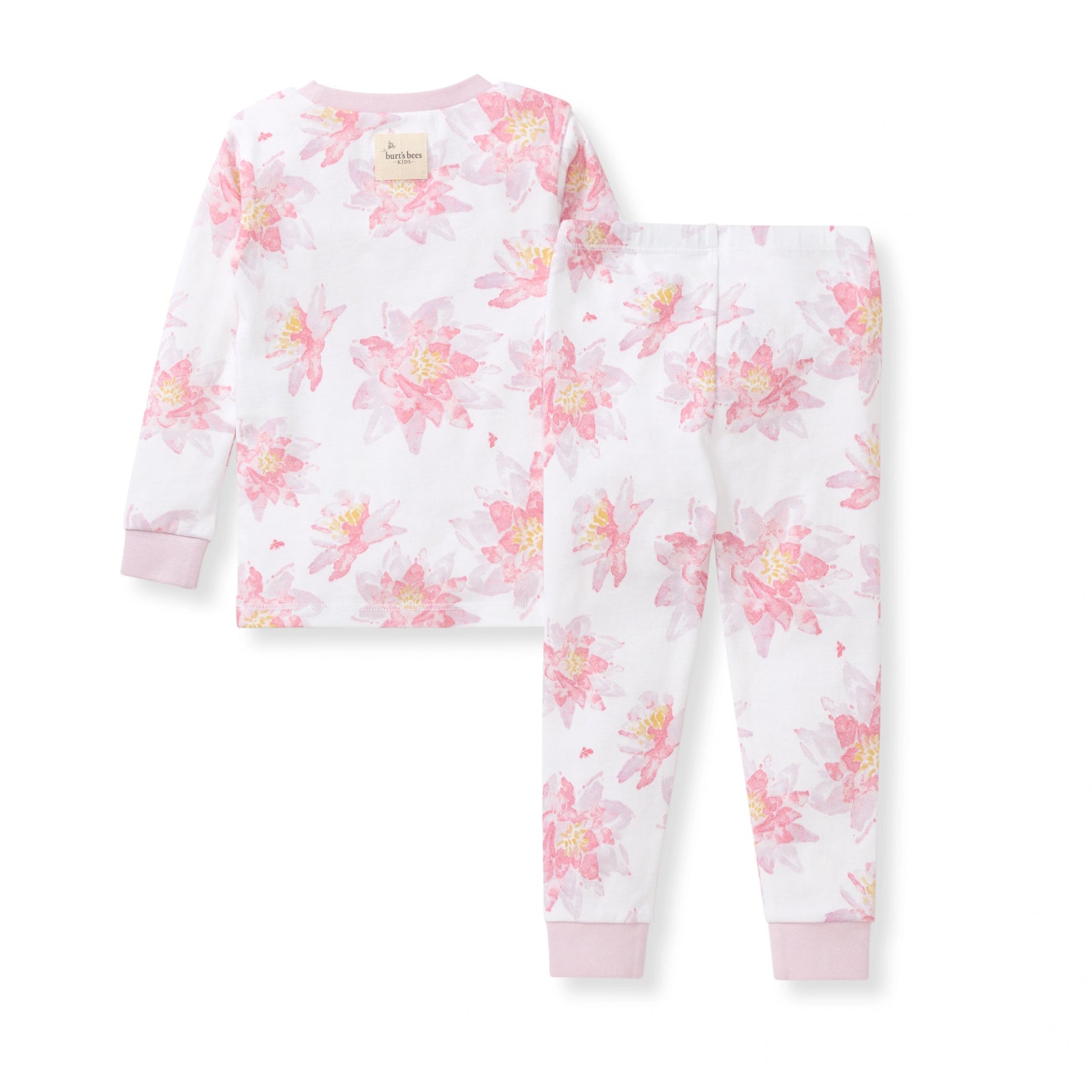 Water Lily Organic Cotton Two-Piece Pajamas Back