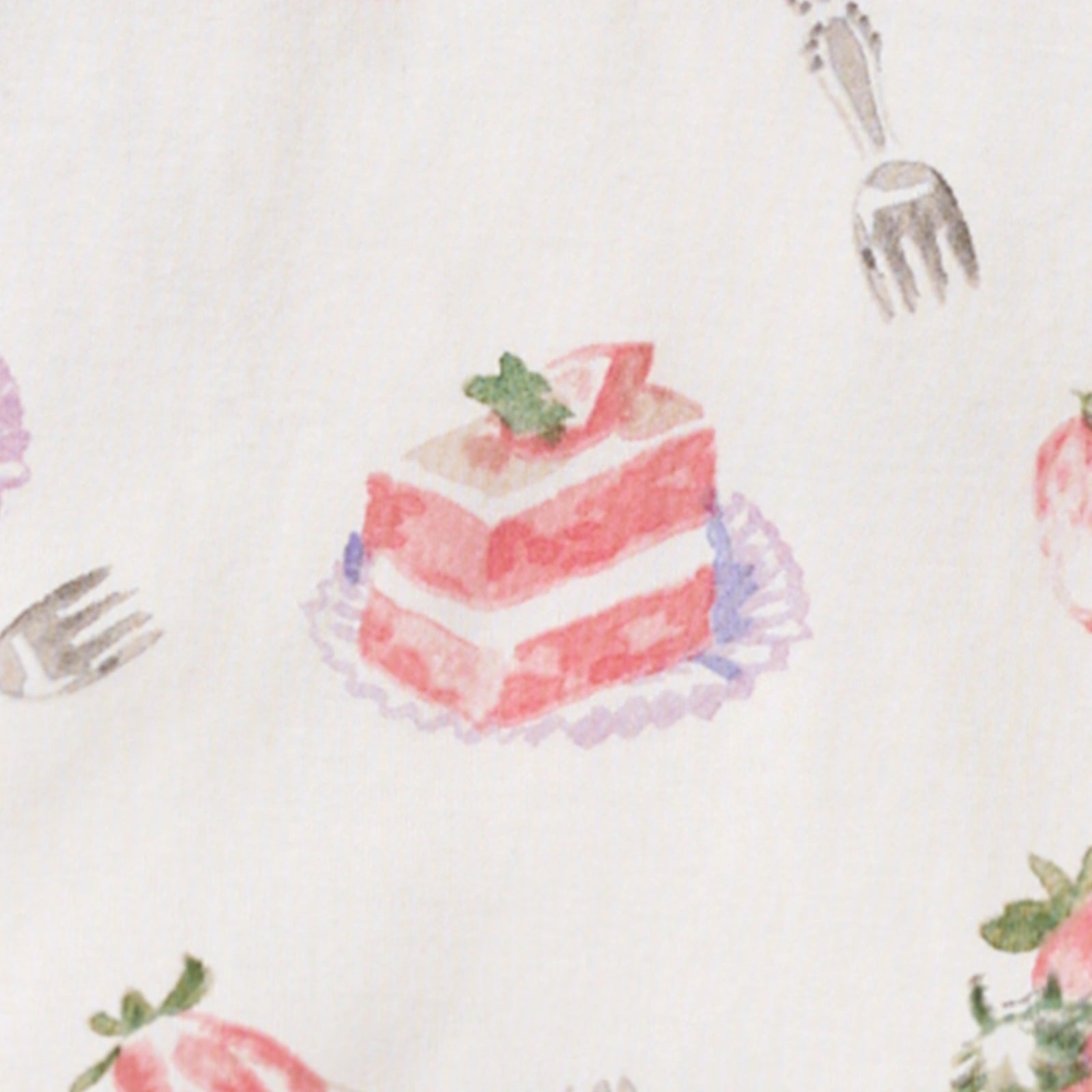 Strawberry Cakes Organic Cotton Pajamas Swatch