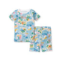 Vacation Postcards Organic Cotton Two-Piece Pajamas