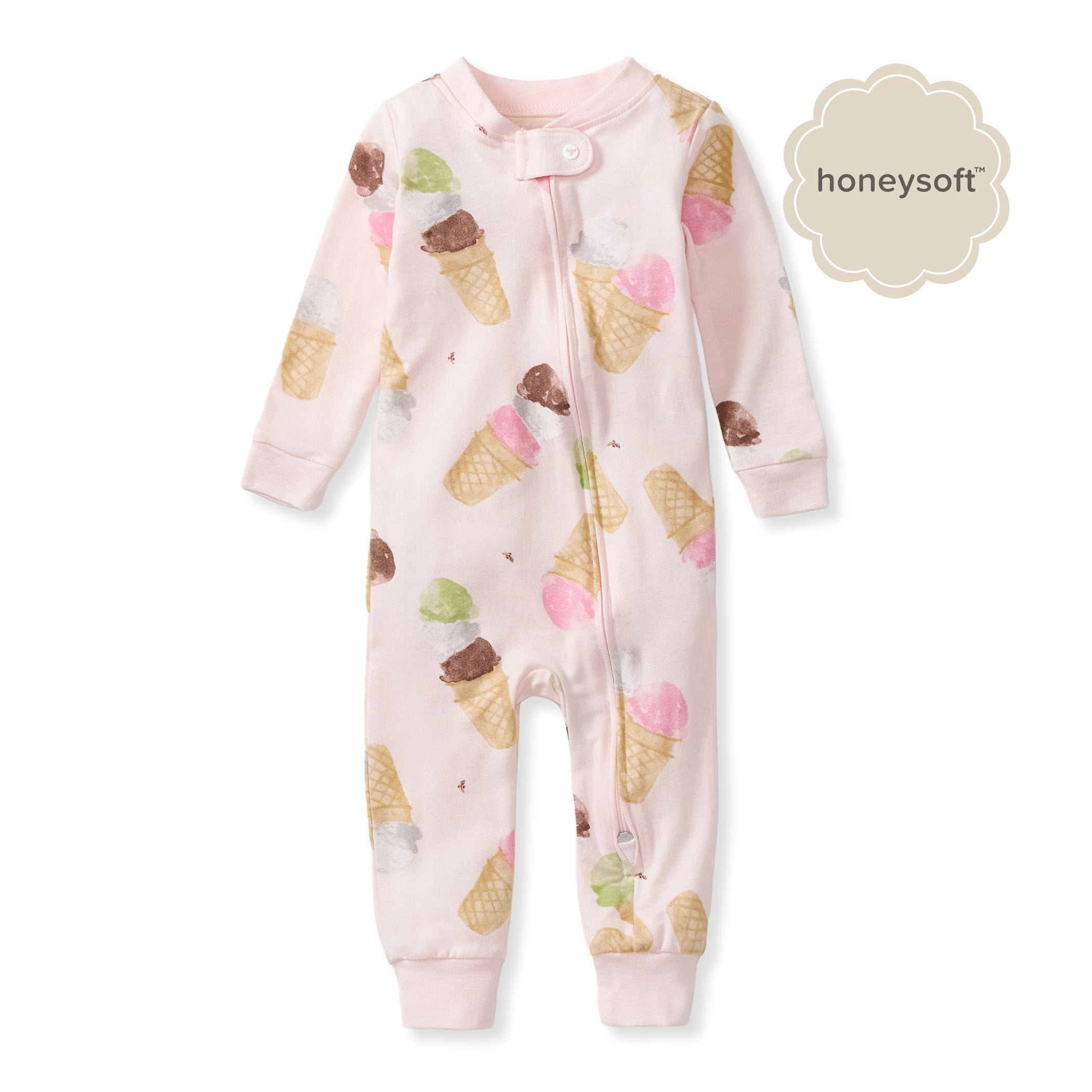 Ice Cream Cone Honeysoft™ Lyocell Baby Sleeper | Burt's Bees Baby
