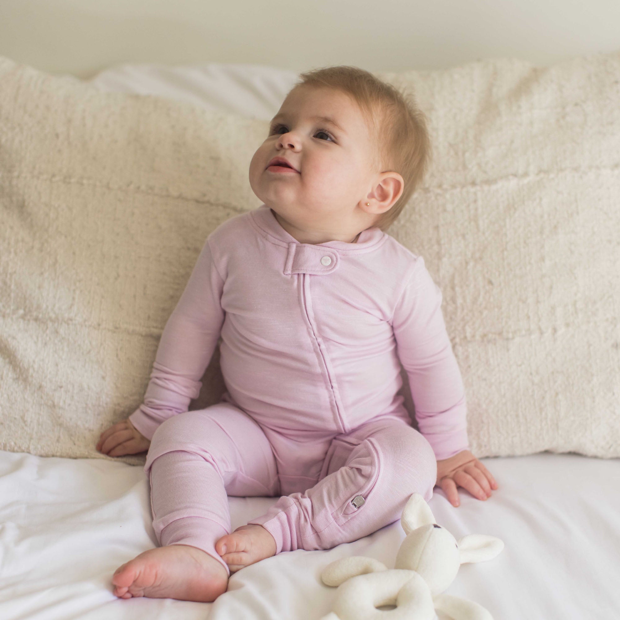 baby kidsリーフ Light Lilac Honeysoft™ Lyocell Baby Sleeper | Burt's Bees Baby