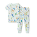 Honeysoft™ lyocell pajama set in light blue with popsicle print, short-sleeve top