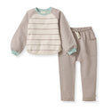 Basic Stripe Sweatshirt & Pants Set