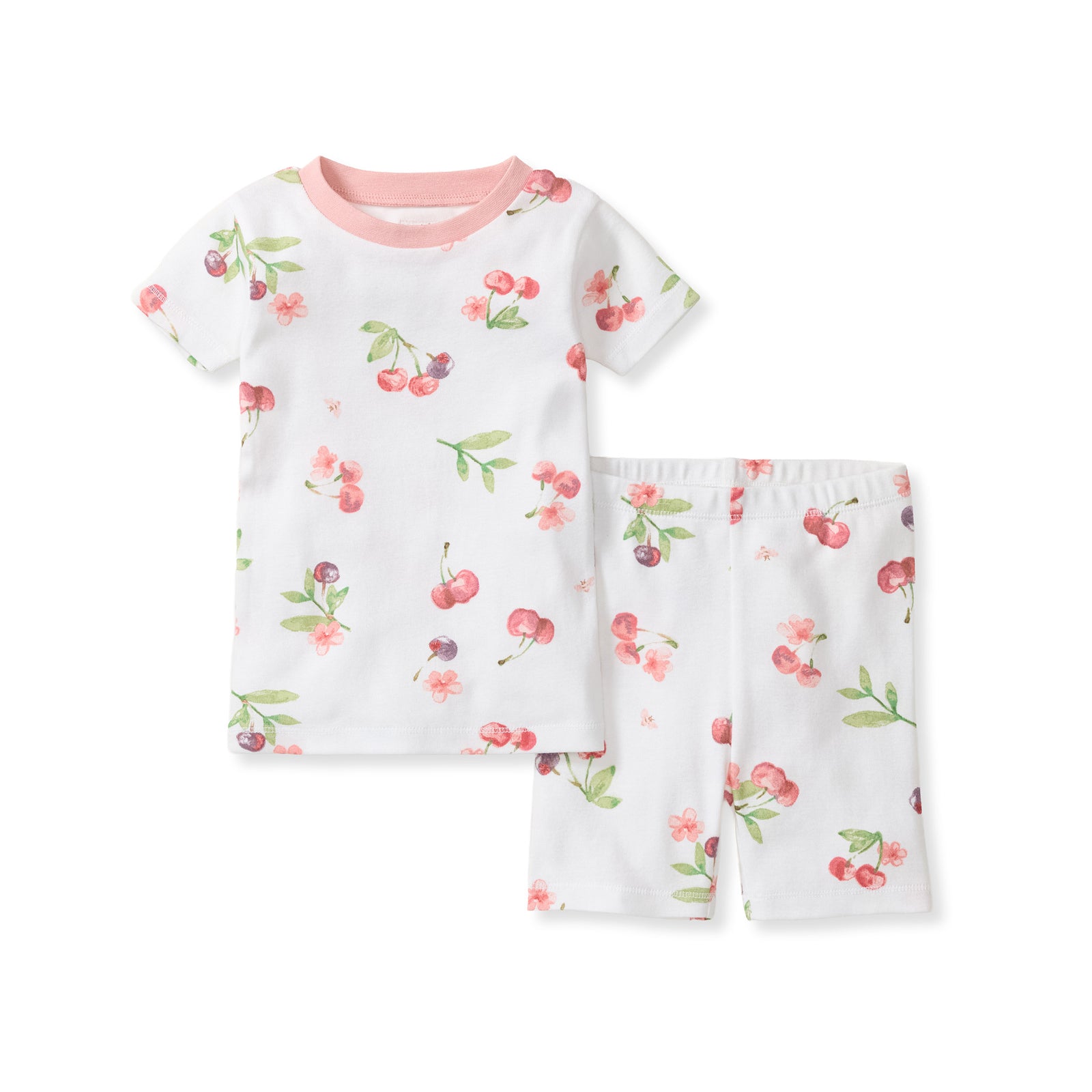 Cherries & Blossoms Organic Cotton Two-Piece Pajamas