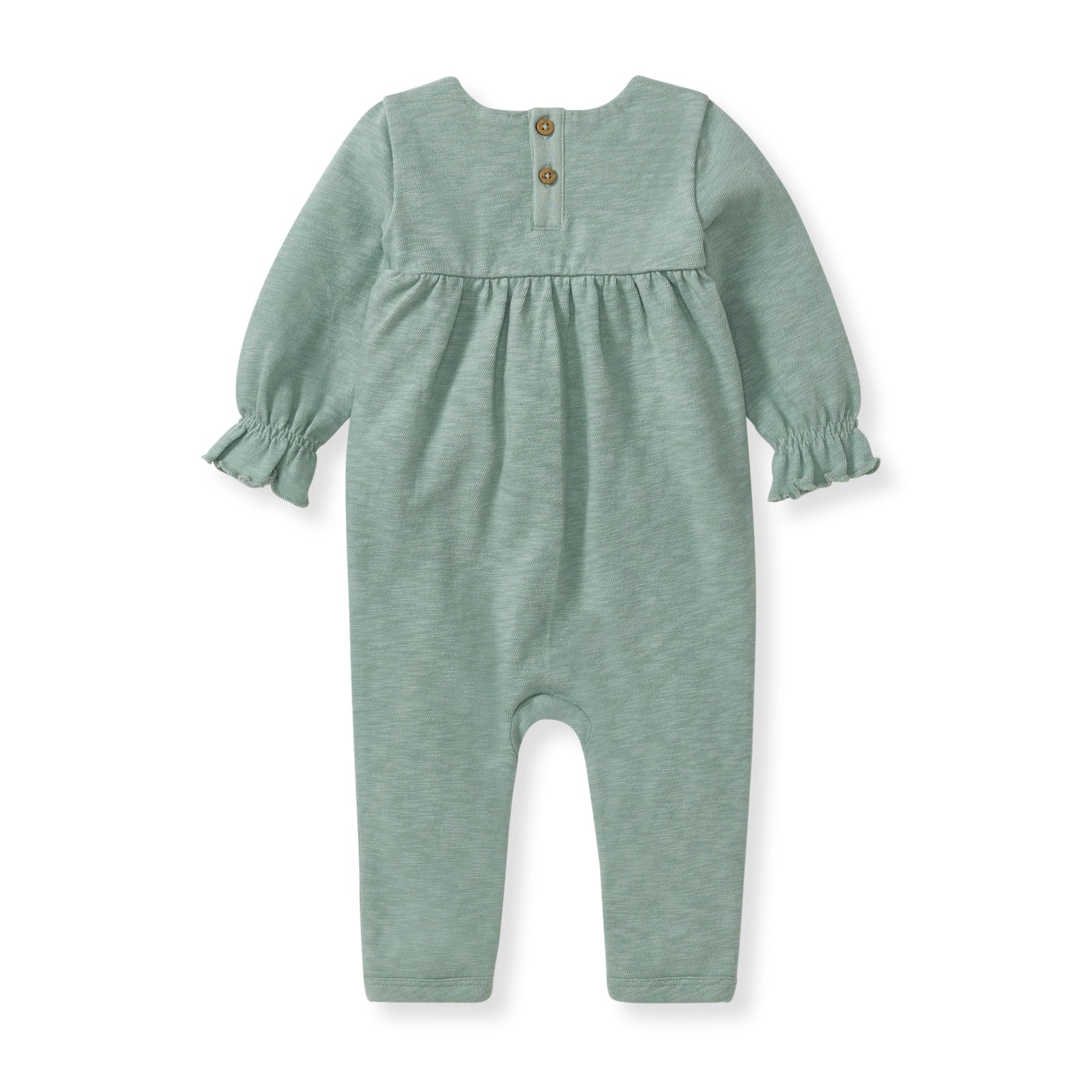 Chunky Slub Baby Girl Jumpsuit Back