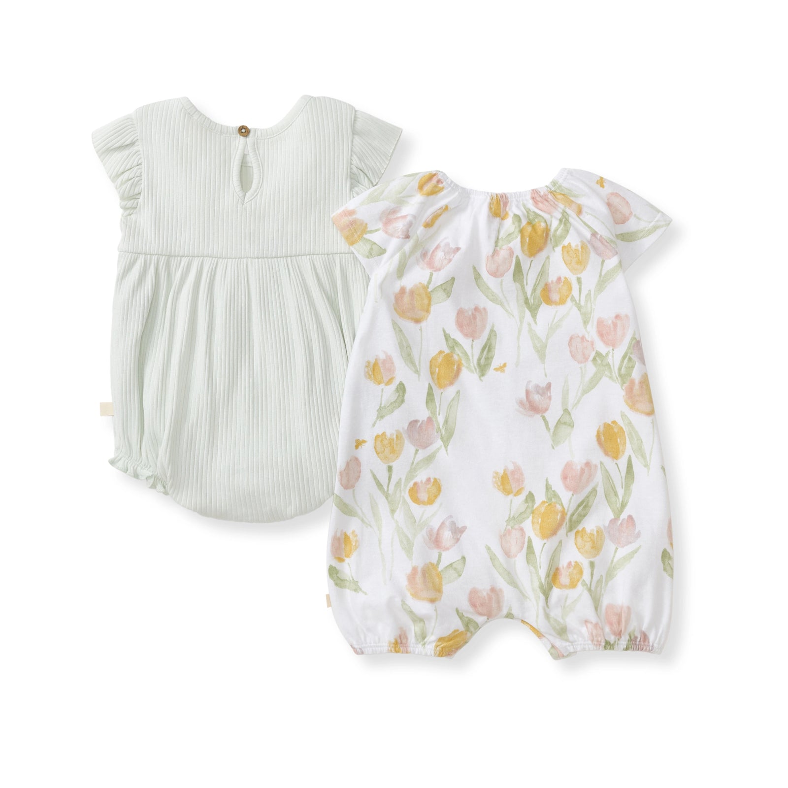 Tulip Field 2 Pack Bubble Romper Set Back