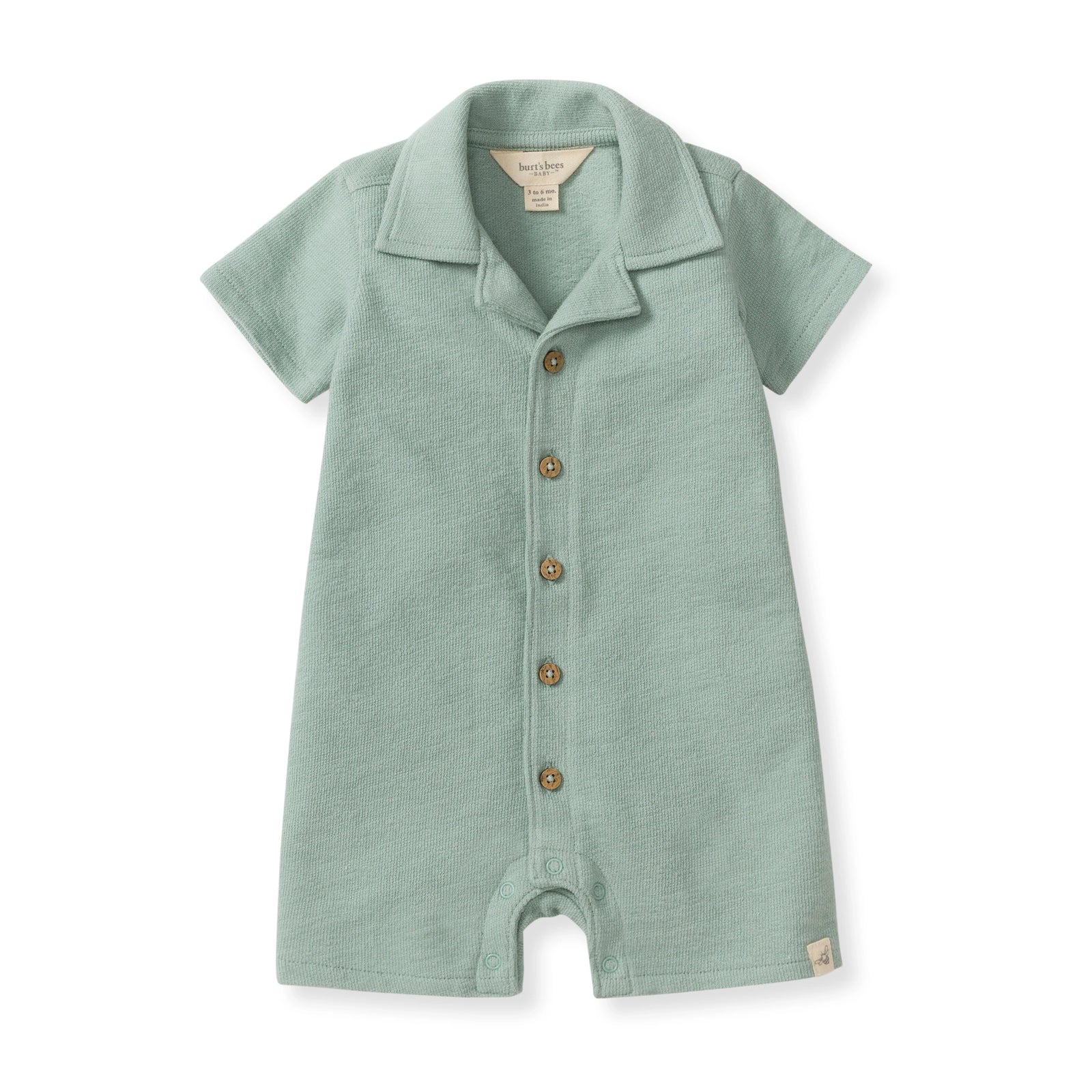 Textured Knit Baby Boy Romper