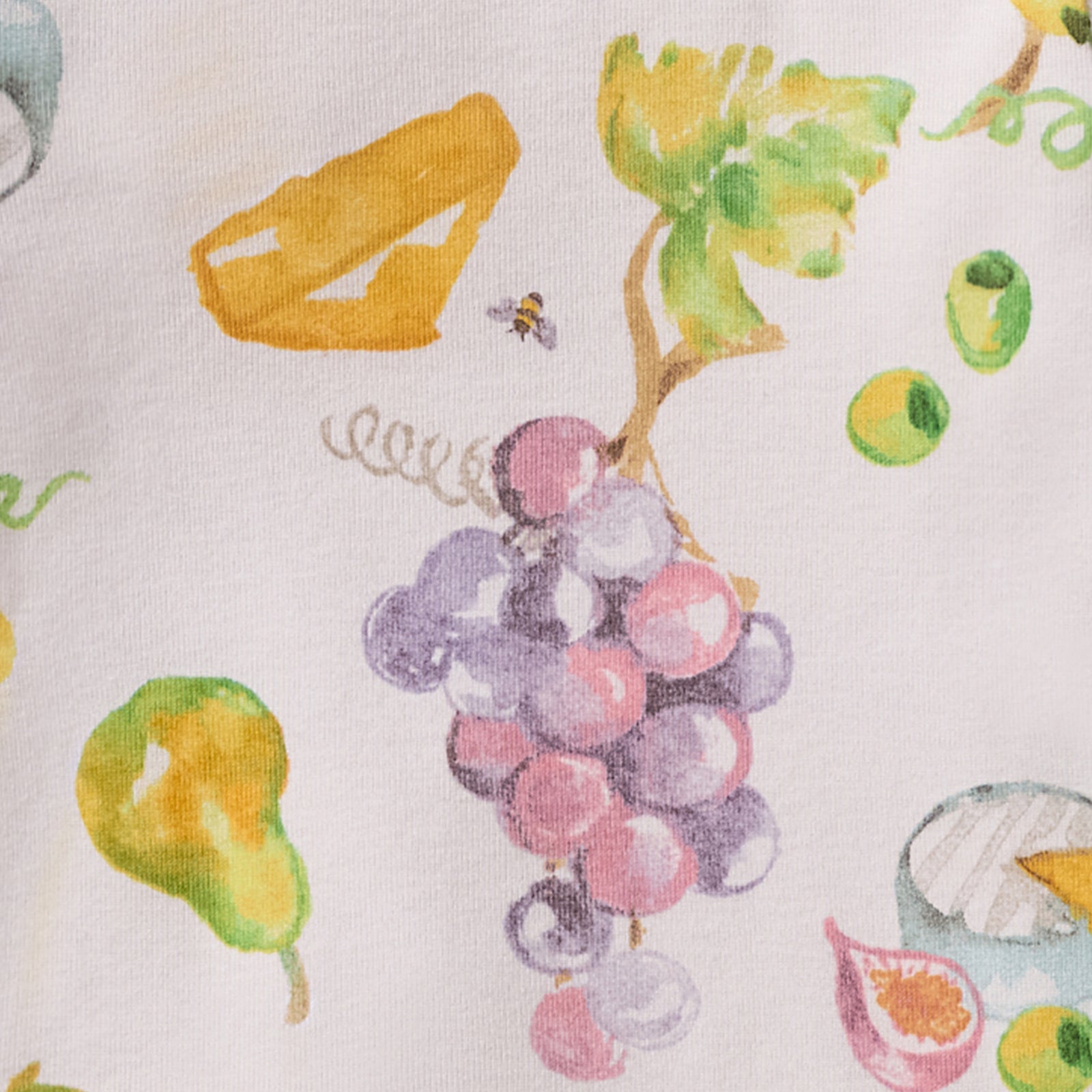Grazing Grapes Organic Cotton Sleeper Footed Swatch