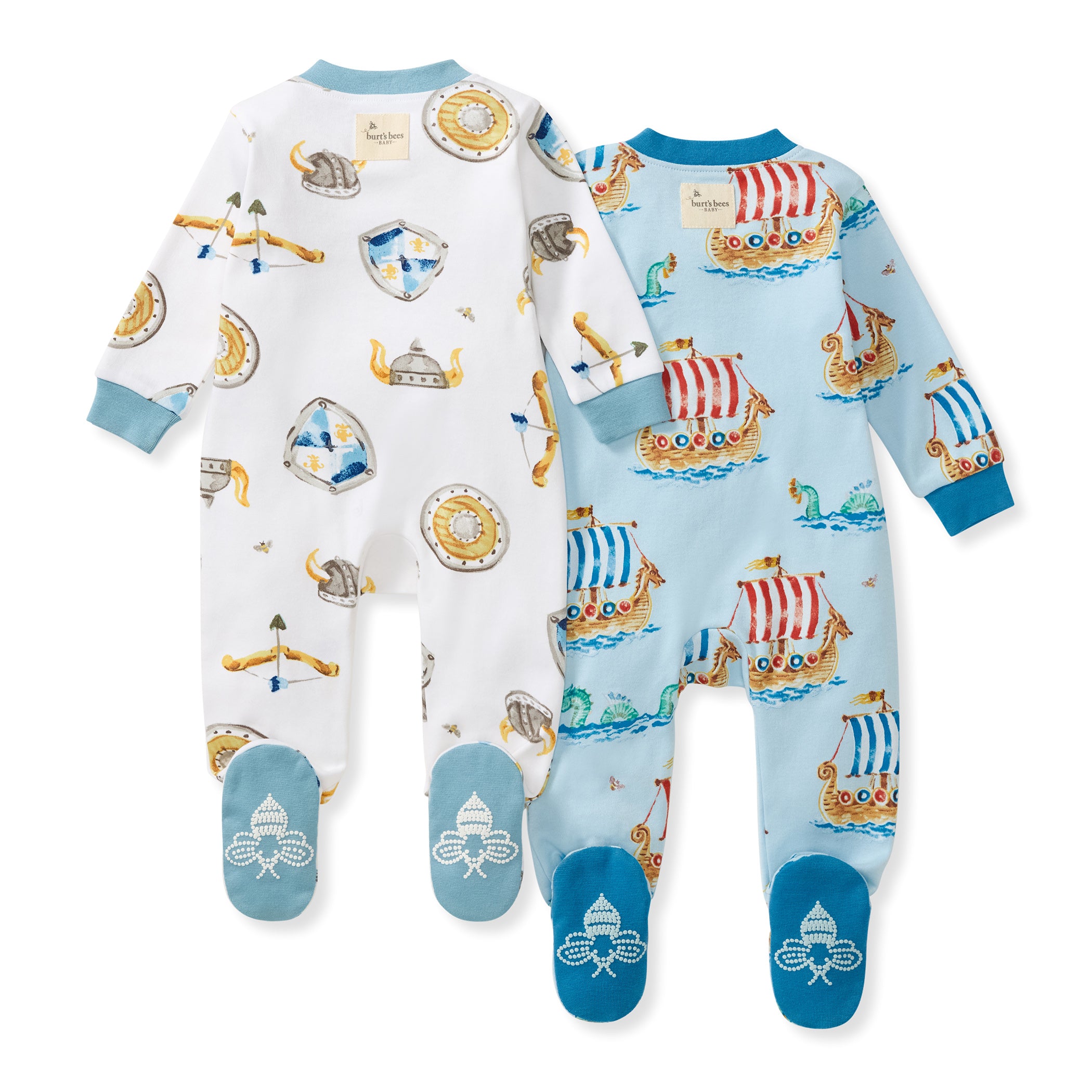 Nordic Hero & Viking Ships Organic Cotton Sleeper 2 Pack – Burt's