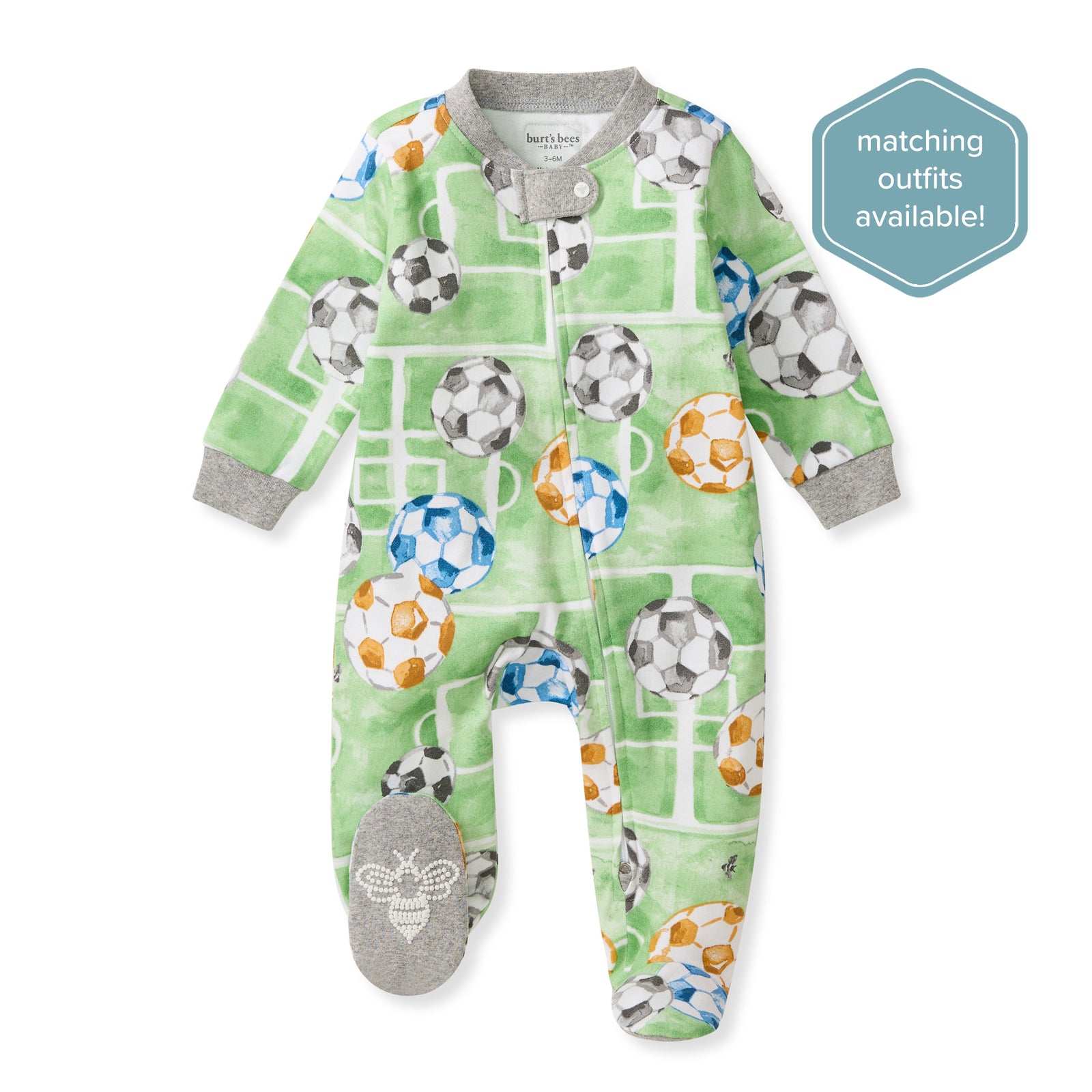 Soccer Field Organic Cotton Sleep & Play