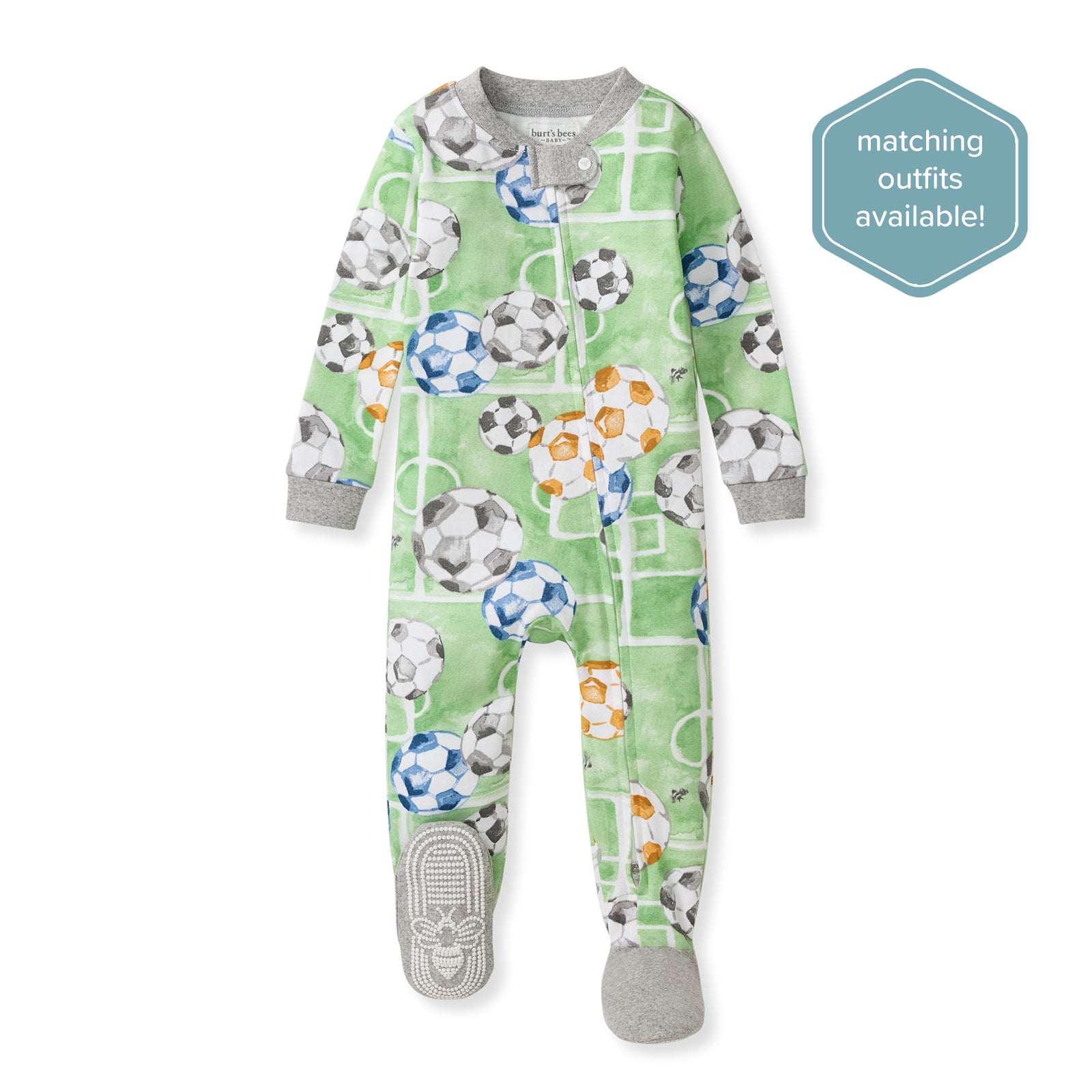 Soccer Field Organic Cotton Sleeper