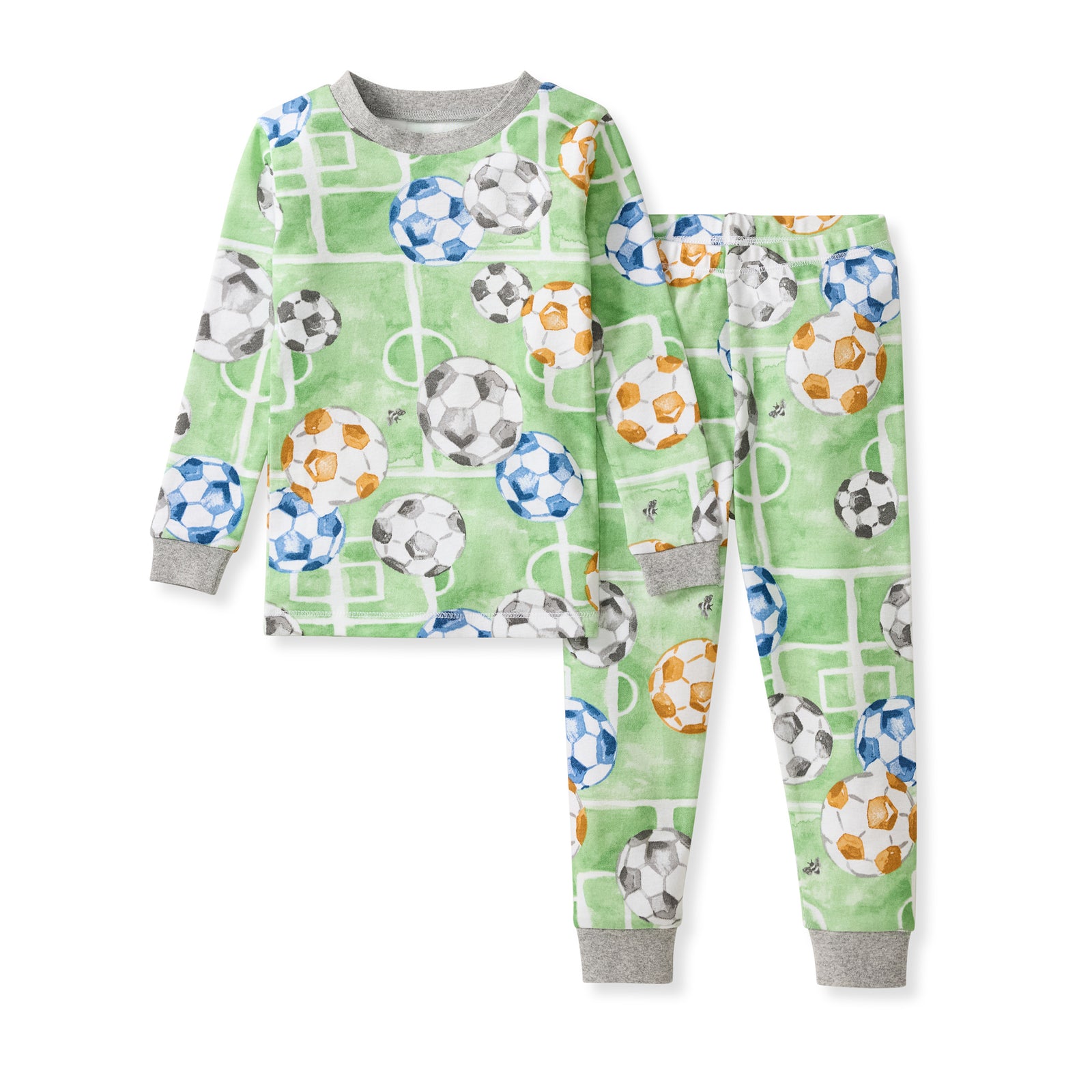 Soccer Field Organic Cotton Two-Piece Pajamas