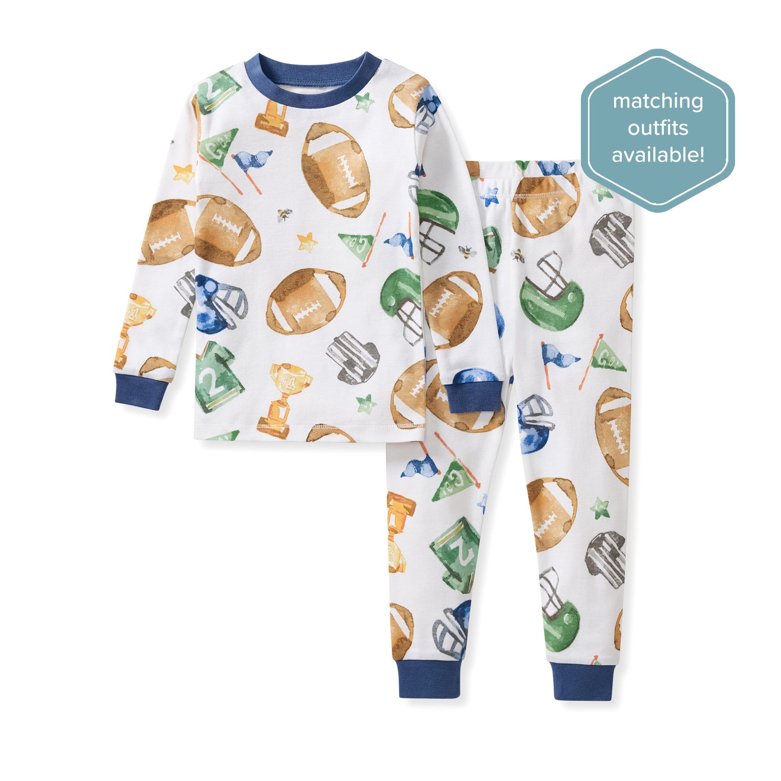 Field Goal Organic Cotton Two-Piece Pajamas
