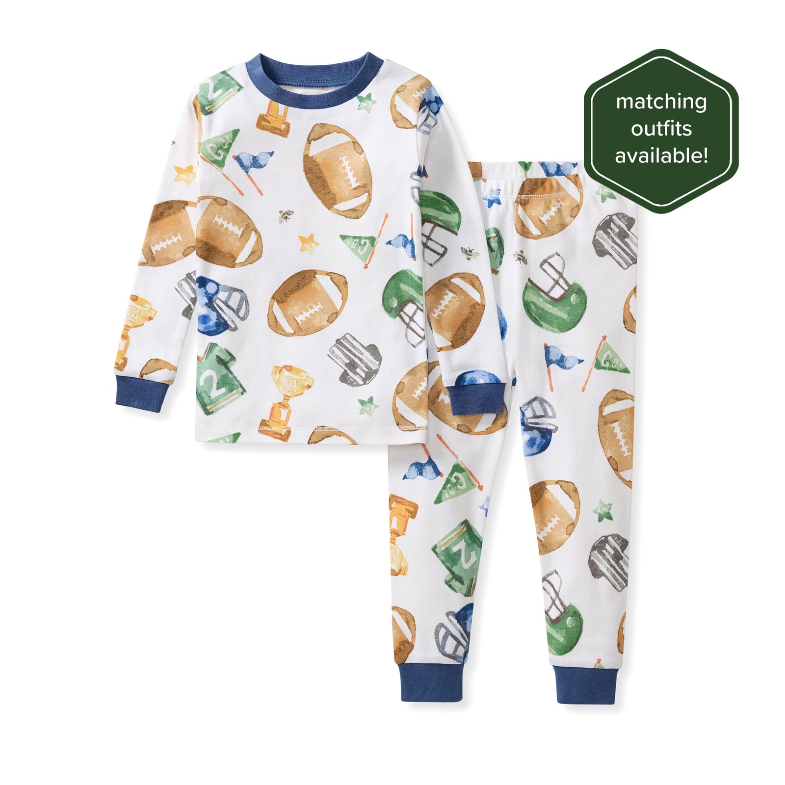 Field Goal Organic Cotton Two-Piece Pajamas