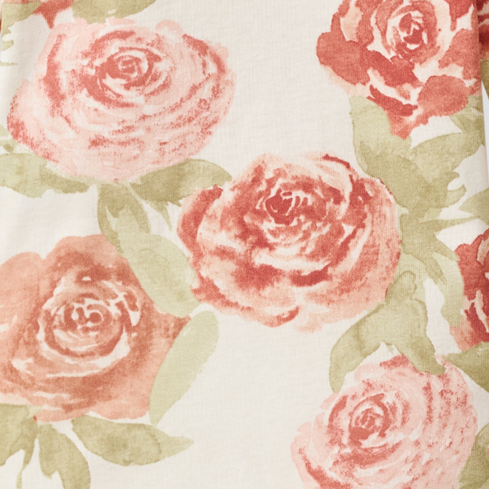 Autumn Rose Garden Organic Cotton Swatch