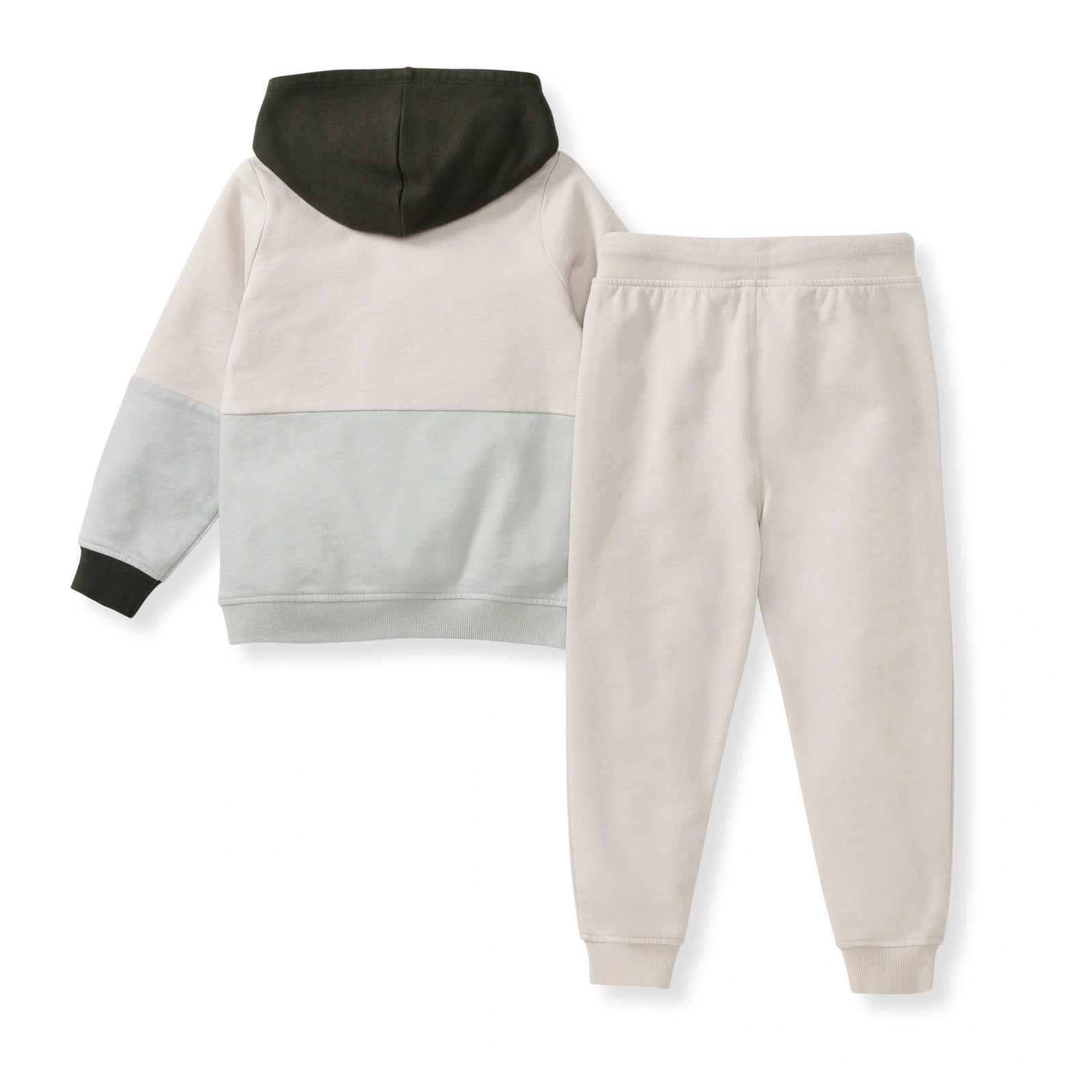 Color Blocked Sweatshirt & Pants Set - Bobcat Back