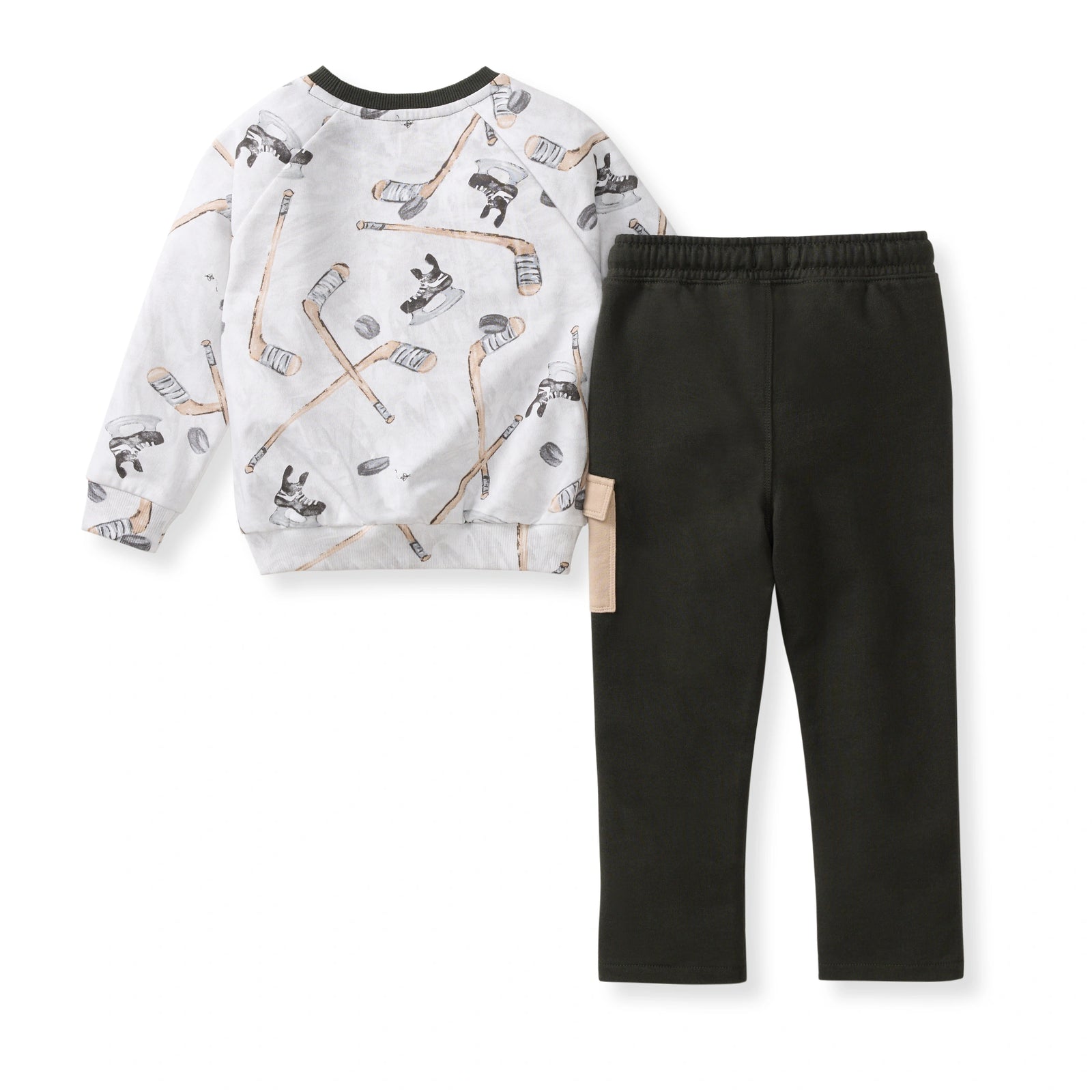 Hockey Season Sweatshirt & Pants Set Back