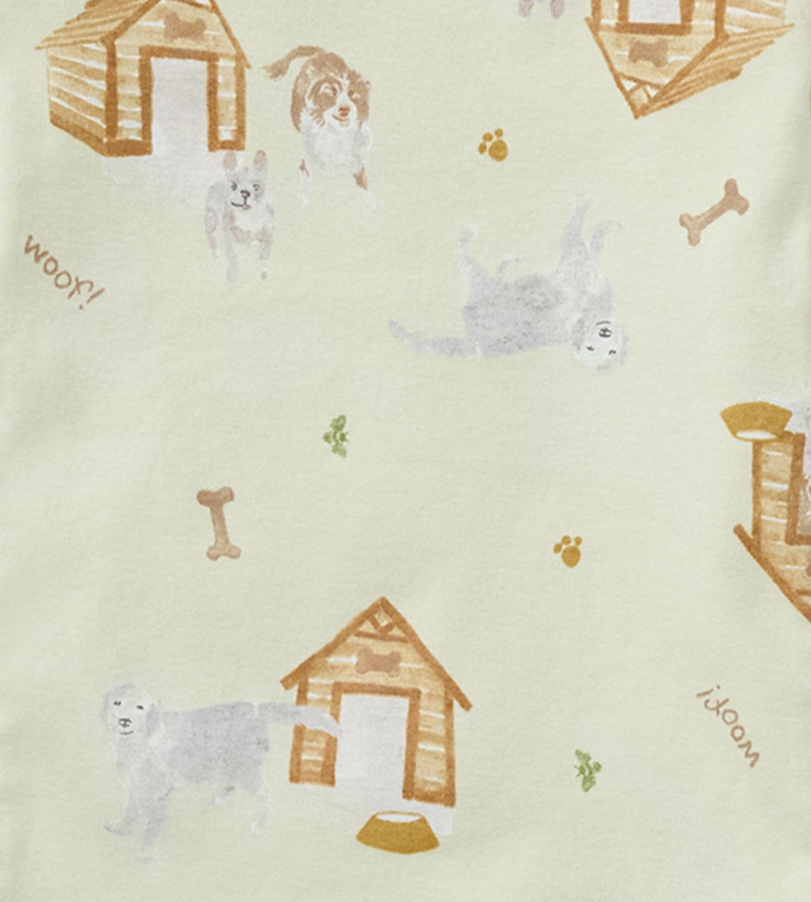 Dog House Organic Baby Pajamas Swatch