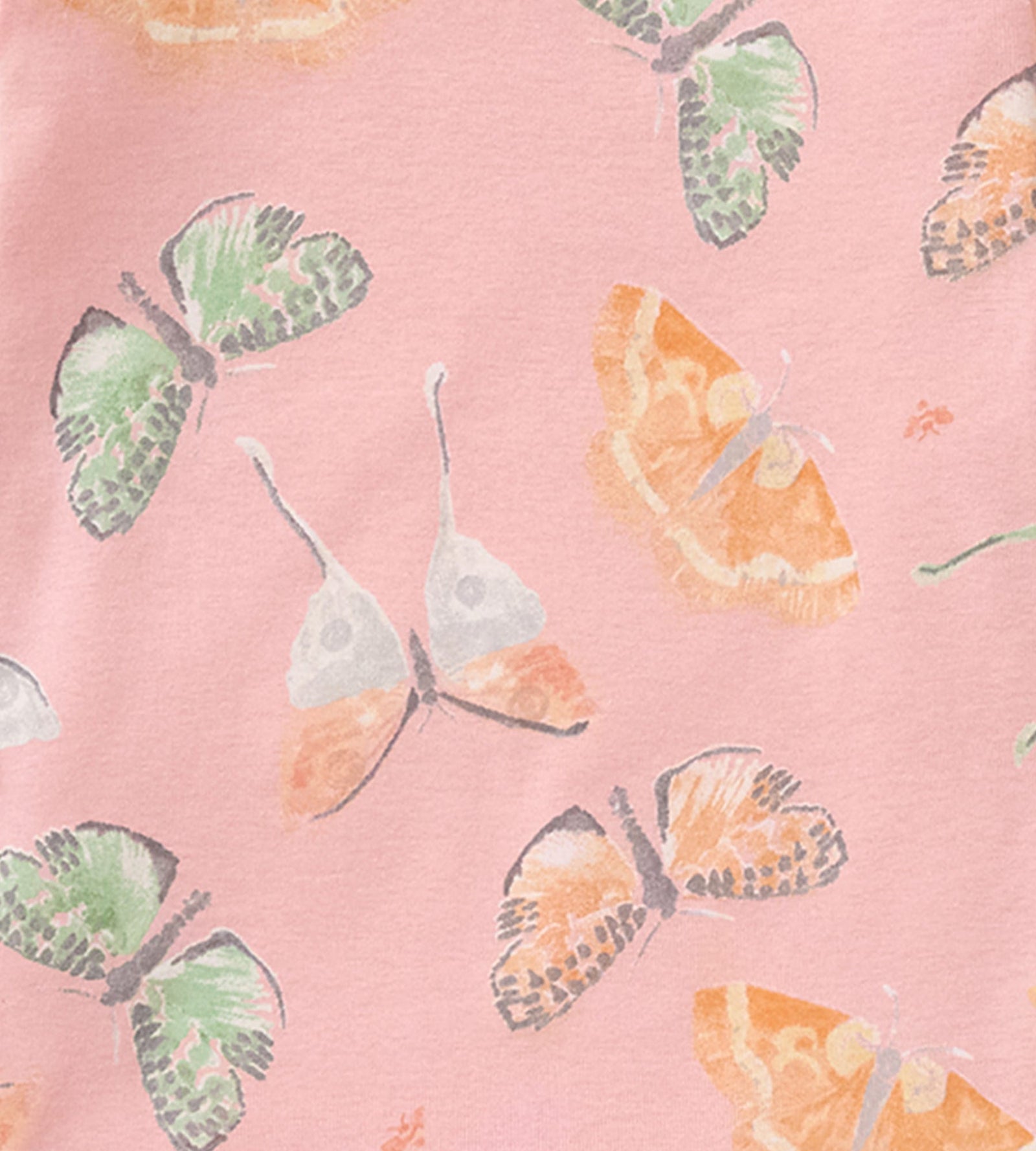 Desert Moths Organic Baby Girl Pajamas Swatch