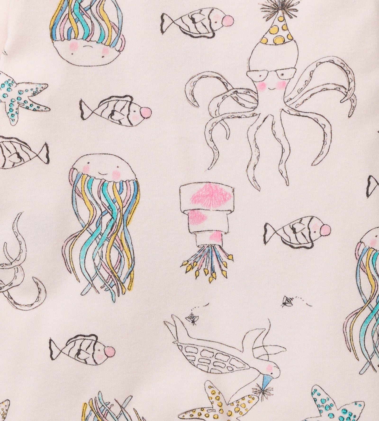 Sea-lebration Organic Cotton Baby Pajamas Swatch