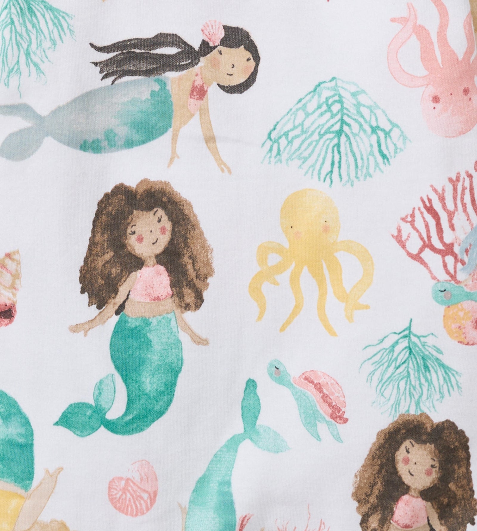 Magical Mermaids Organic Cotton Baby Pajamas Swatch