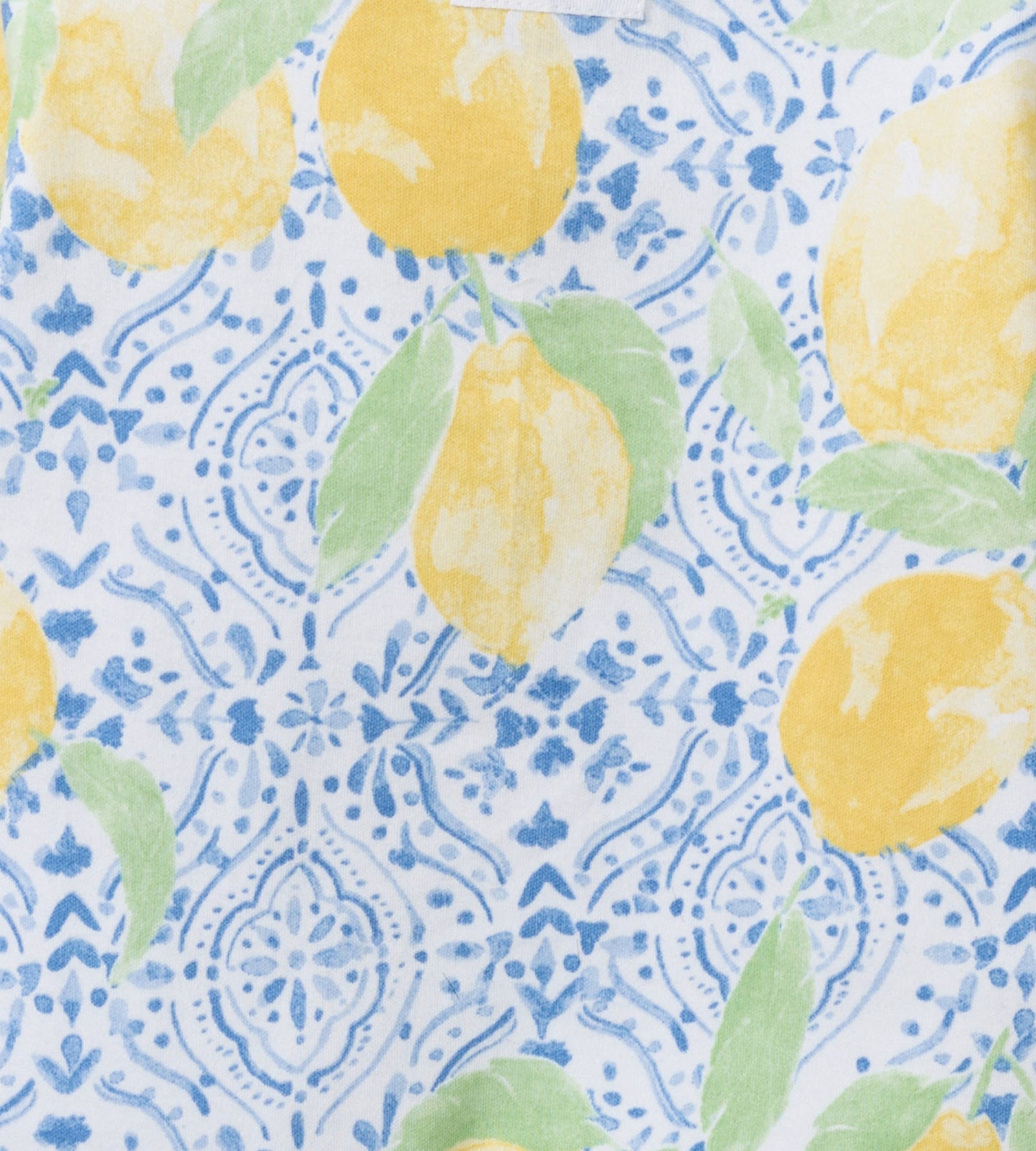 Lemon Tiles Organic Cotton Baby Pajamas Swatch