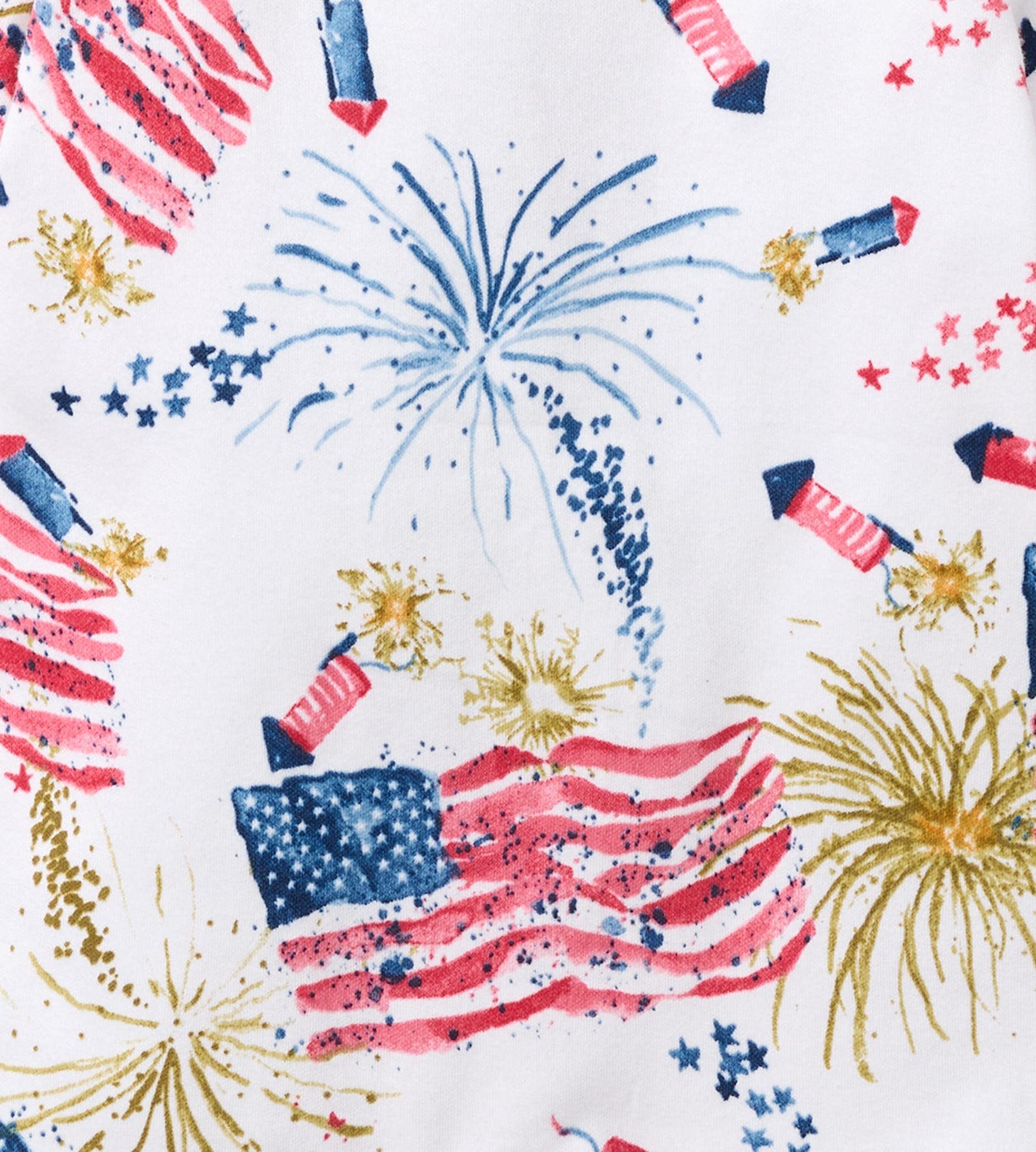 Firecrackers Organic Cotton Baby Pajamas Swatch