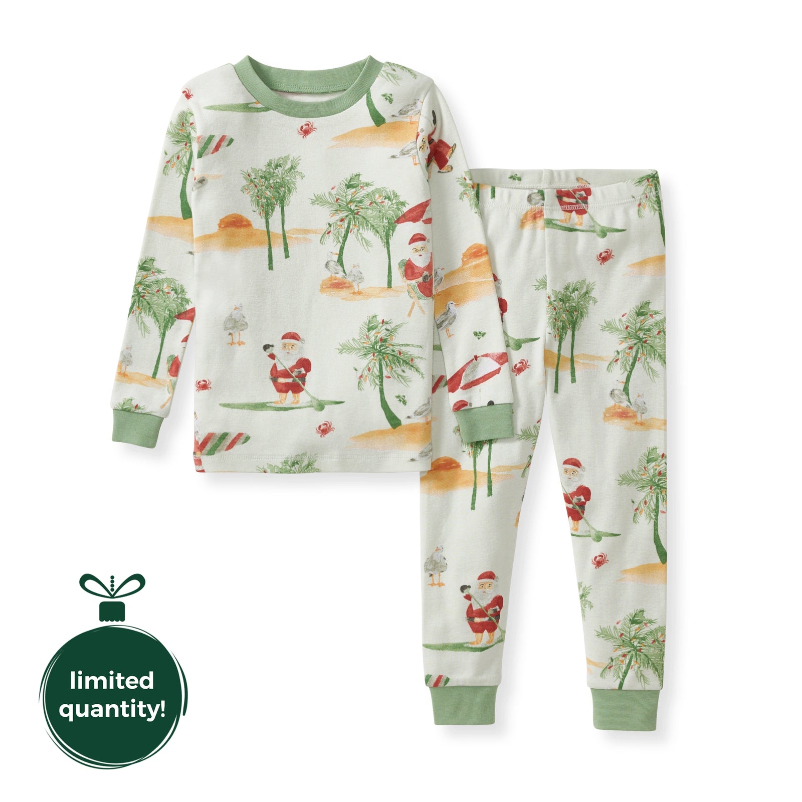 Surfin Santa Matching Family Two-Piece Pajamas