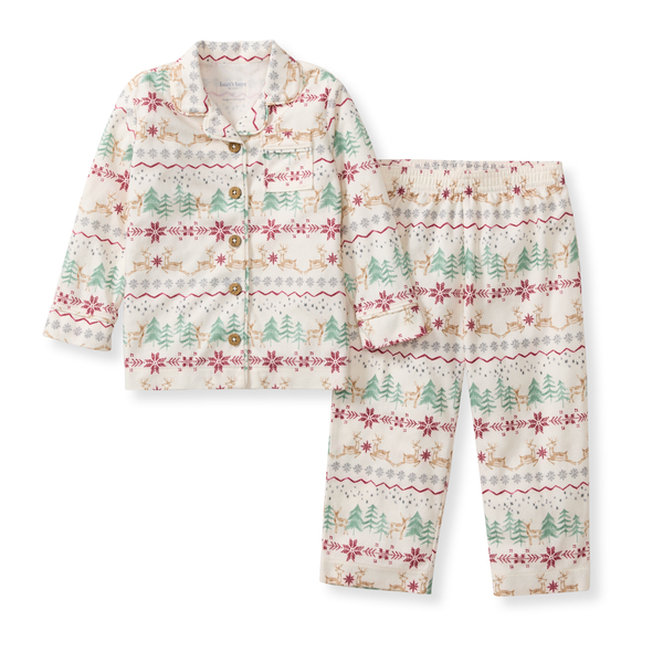 Magical Forest Fair Isle Repreve® Flannel Two-Piece Pajamas