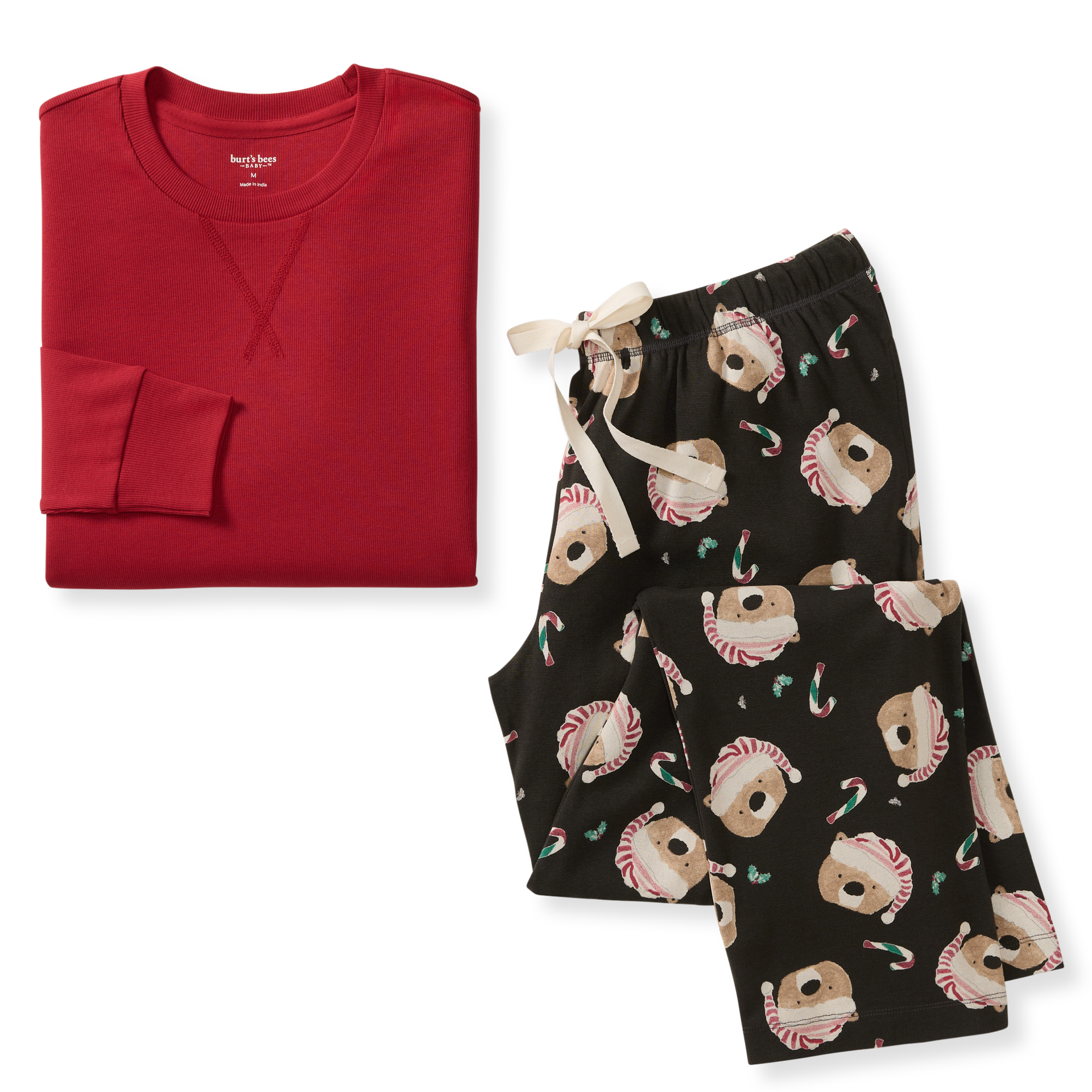 Candy Cane Bears Family Matching Organic Pajamas