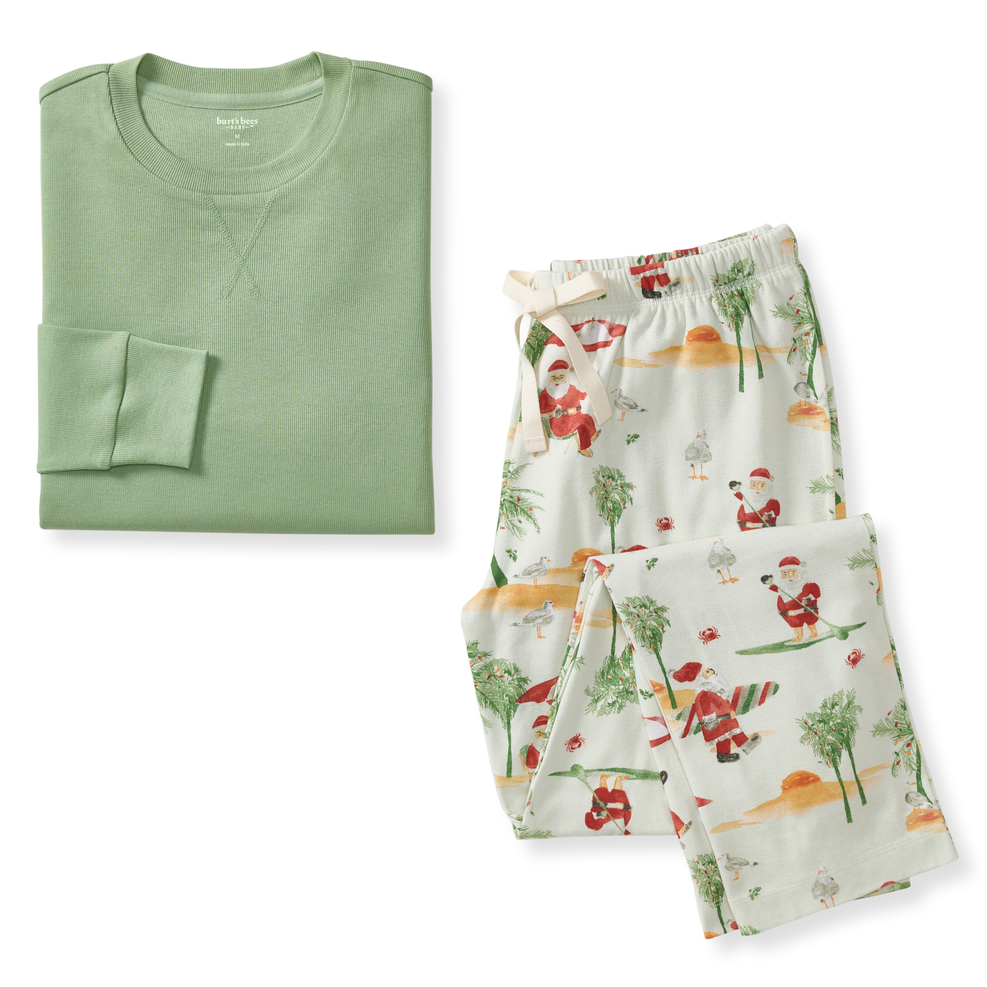 Surfin Santa Matching Family Men's Pajamas – Burt's Bees Baby