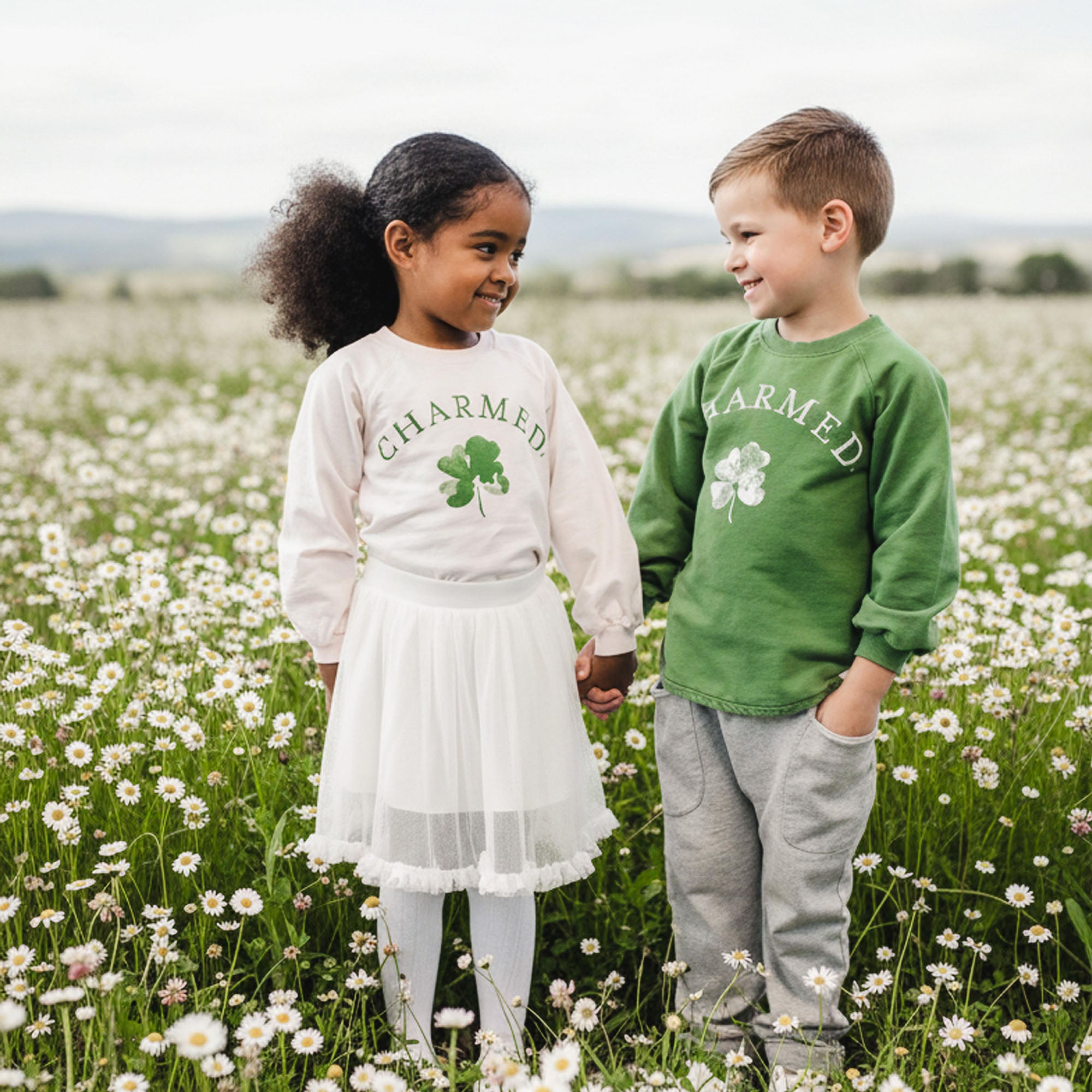 Charmed Organic Green Boy Sweatshirt | St. Patrick's Day