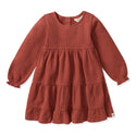 Dotted Rib Dress - Sequoia Bark Red