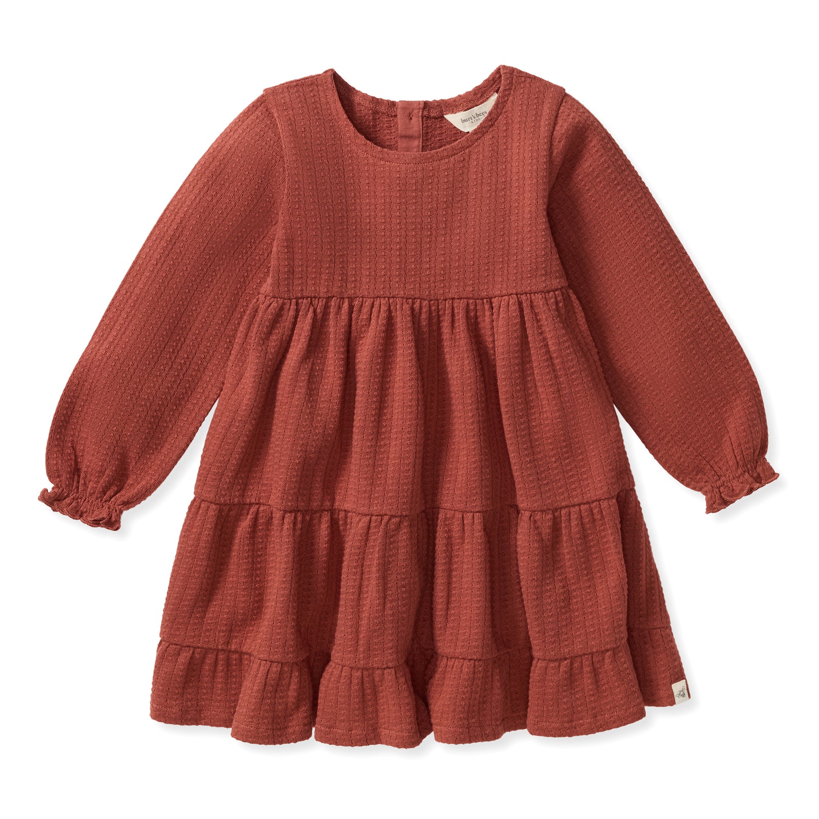 Dotted Rib Dress - Sequoia Bark Red