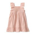 Check Gauze Organic Pink Dress