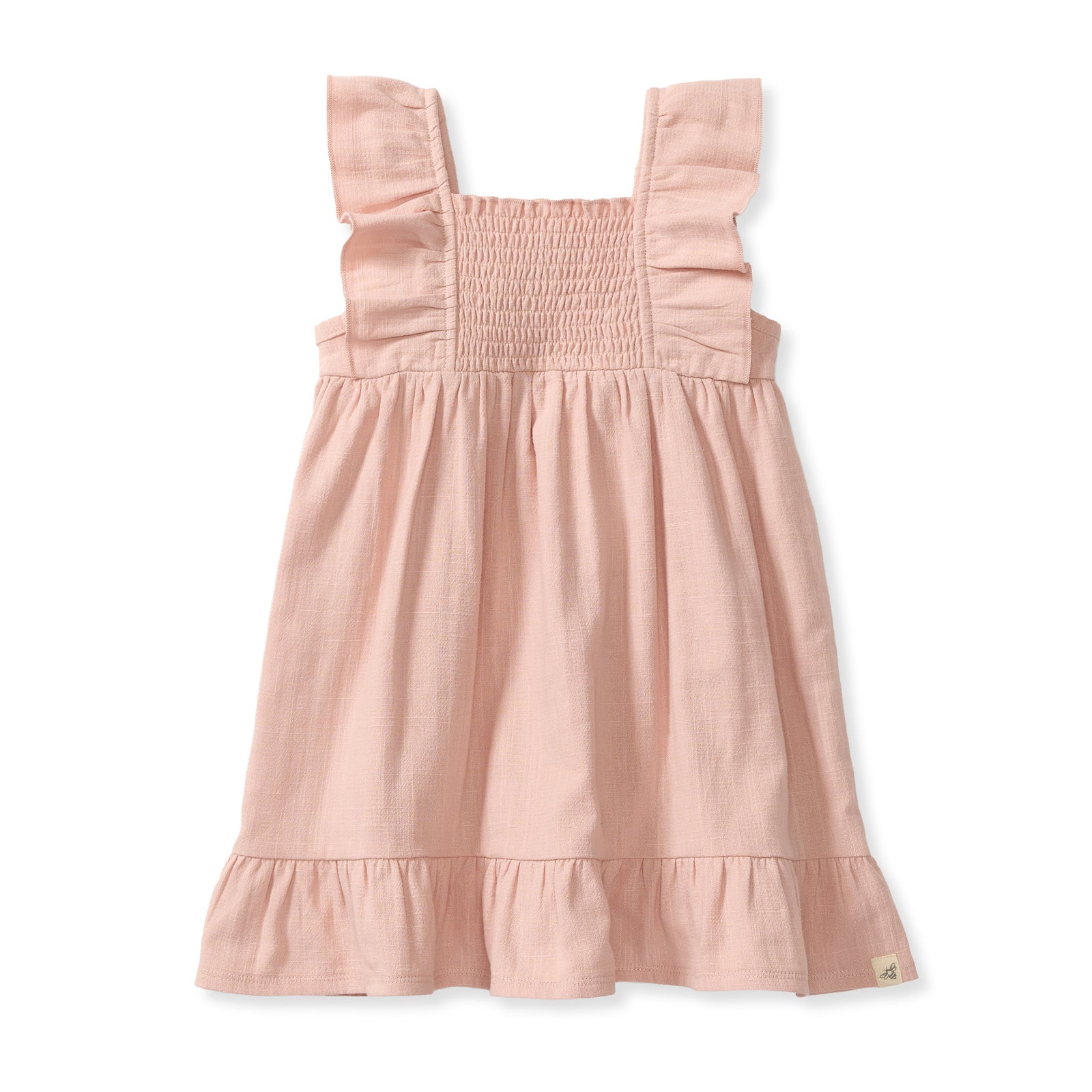 Check Gauze Organic Pink Dress