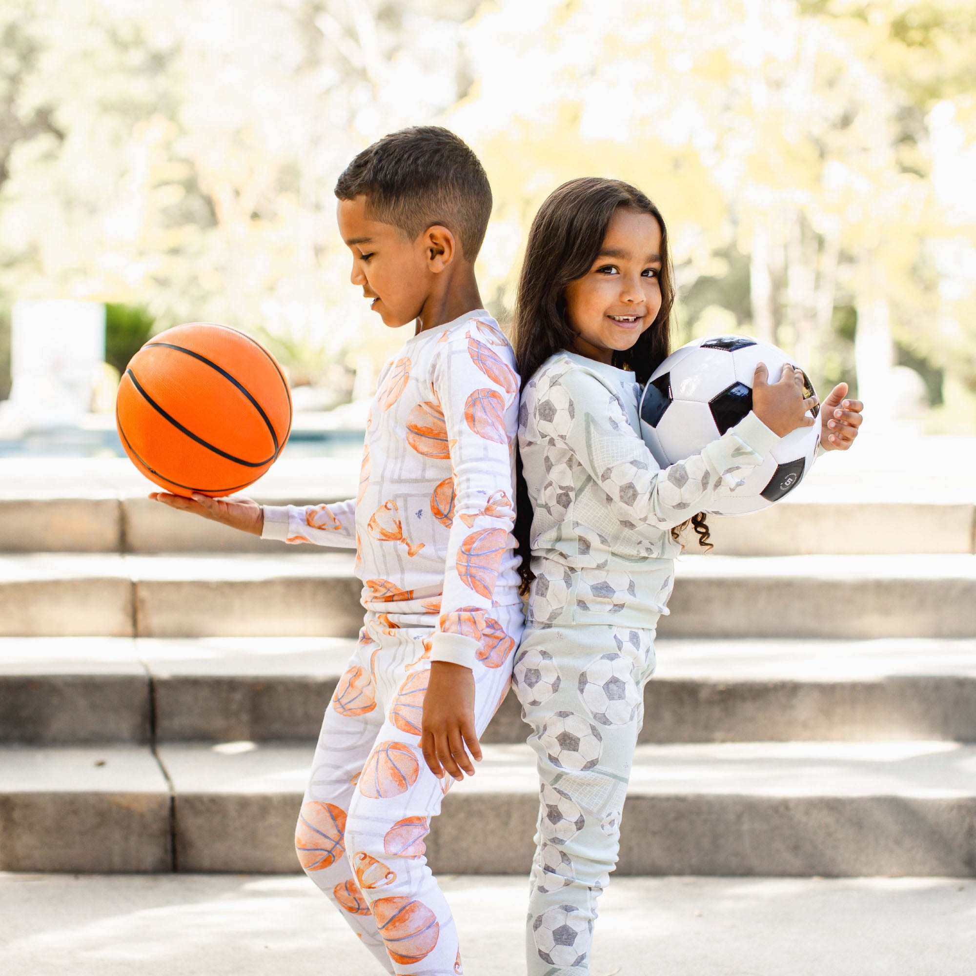 Soccer Goal Organic Cotton Two-Piece Pajamas