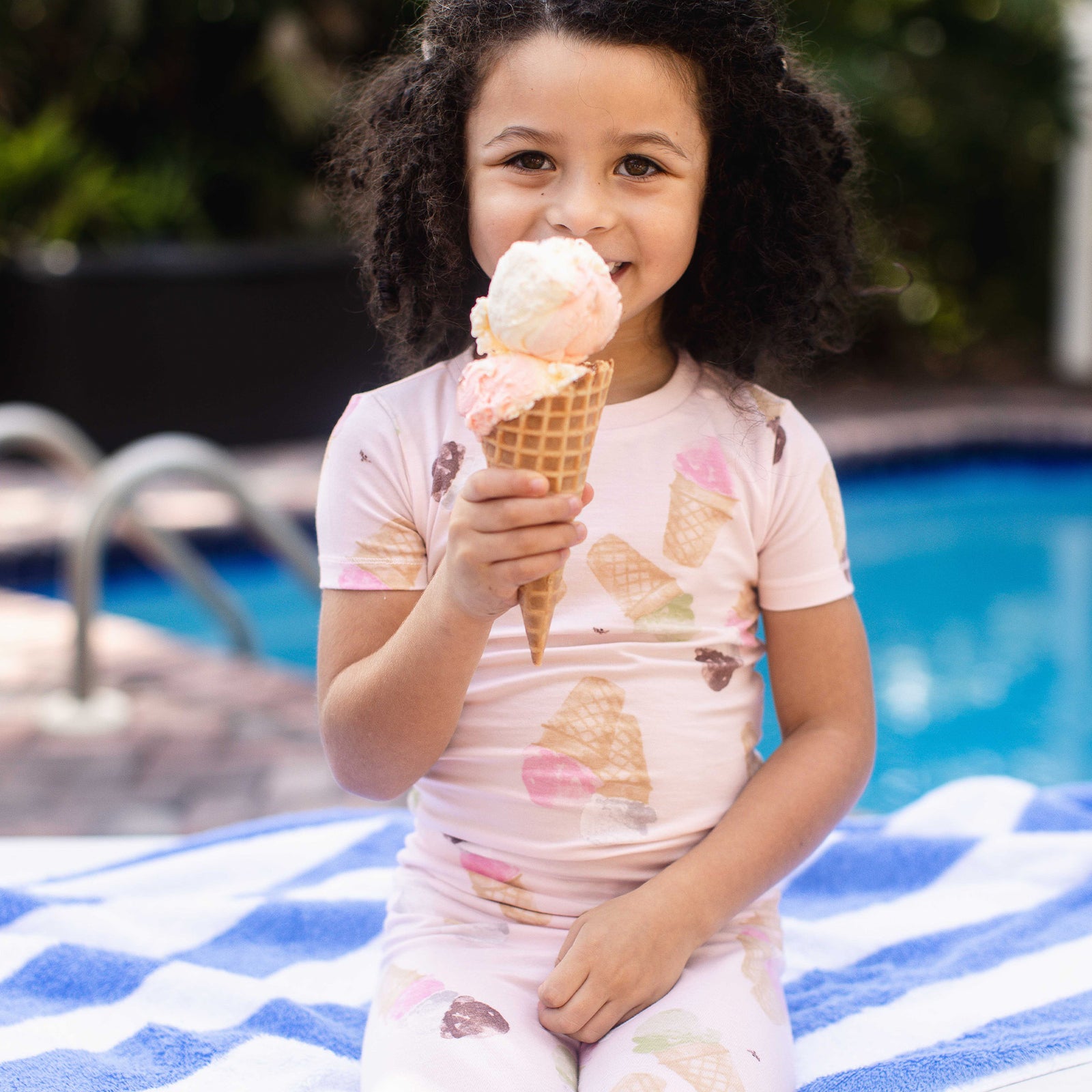 Product Image 1 of Ice Cream Cone Honeysoft™ Two-Piece Pajamas