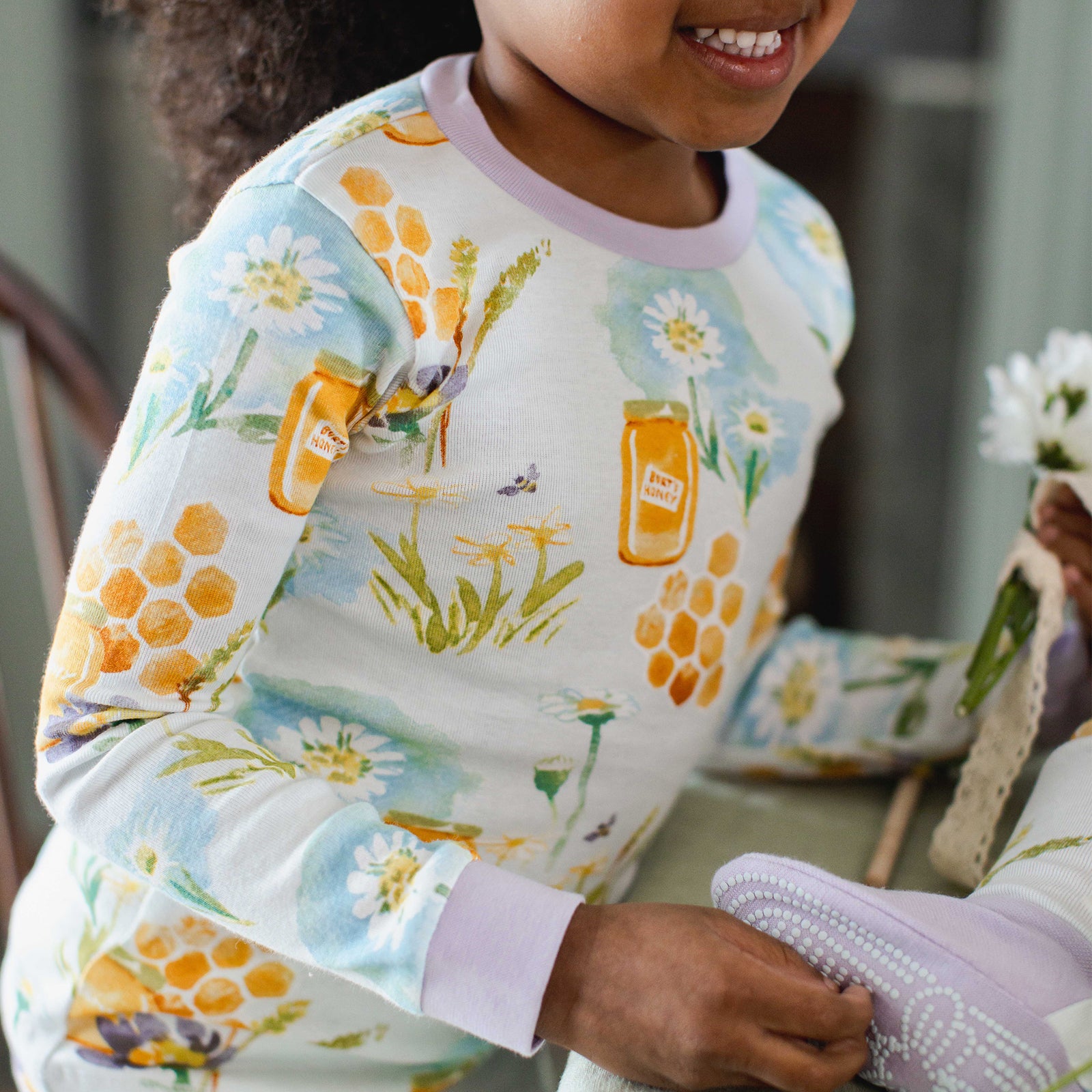 Product Image 1 of Wild Honey Organic Cotton Two-Piece Pajamas