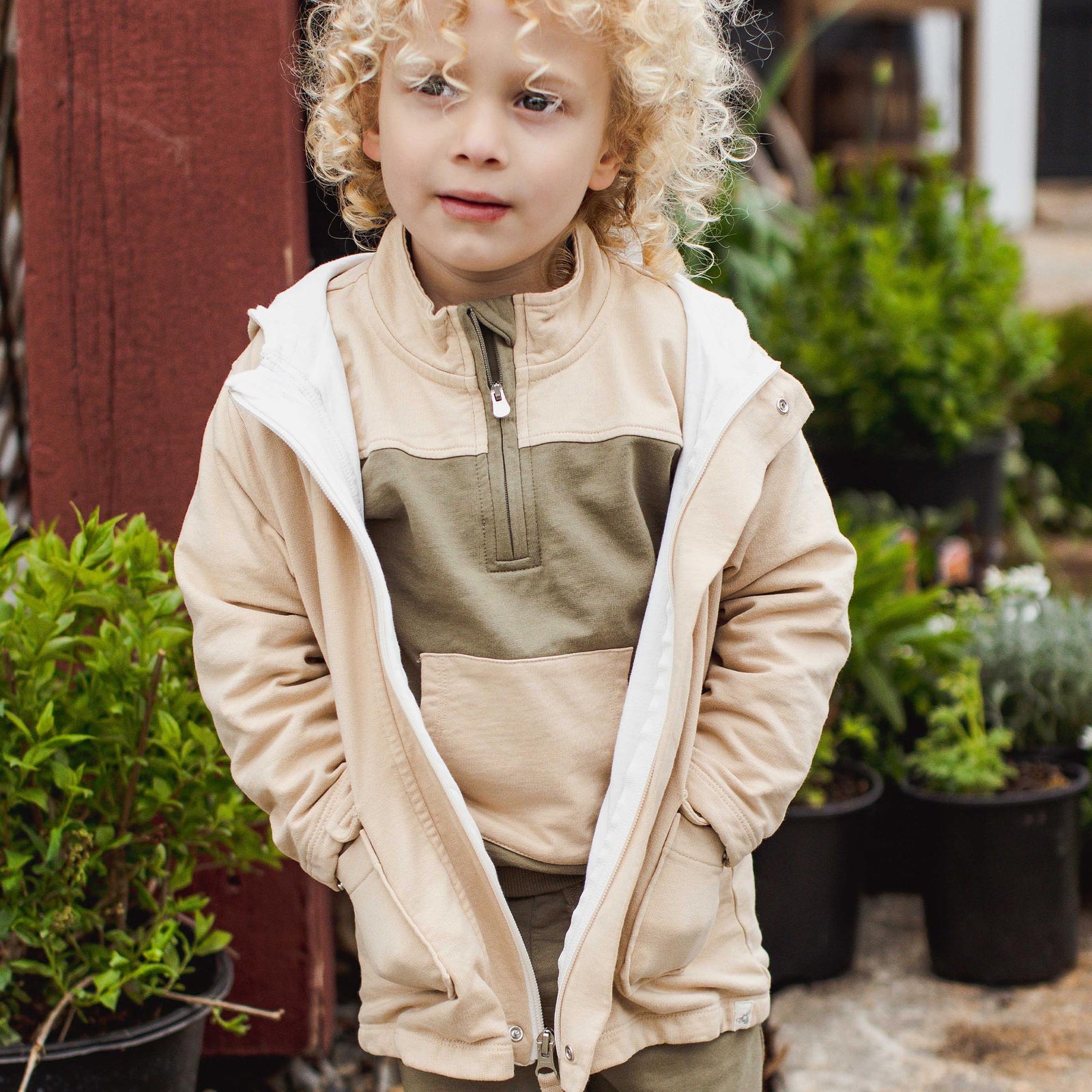 Product Image 1 of Quarter Zip Collar Sweatshirt Set