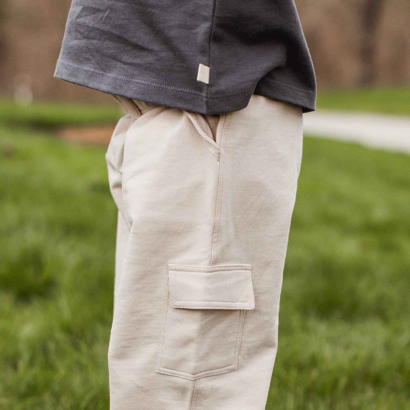 Organic Boy Wide Cargo Pant