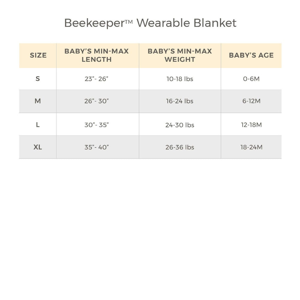 Golden Bee Organic Warmer Beekeeper™ Wearable Baby Blanket - Quarry