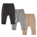 Organic Cotton Baby Harem Pants - Set of 3 - Ash