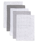 Extra Absorbent Organic Baby Burp Cloths 5 Pack