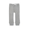 Organic Cotton Matelassé Baby Pants - Heather Grey